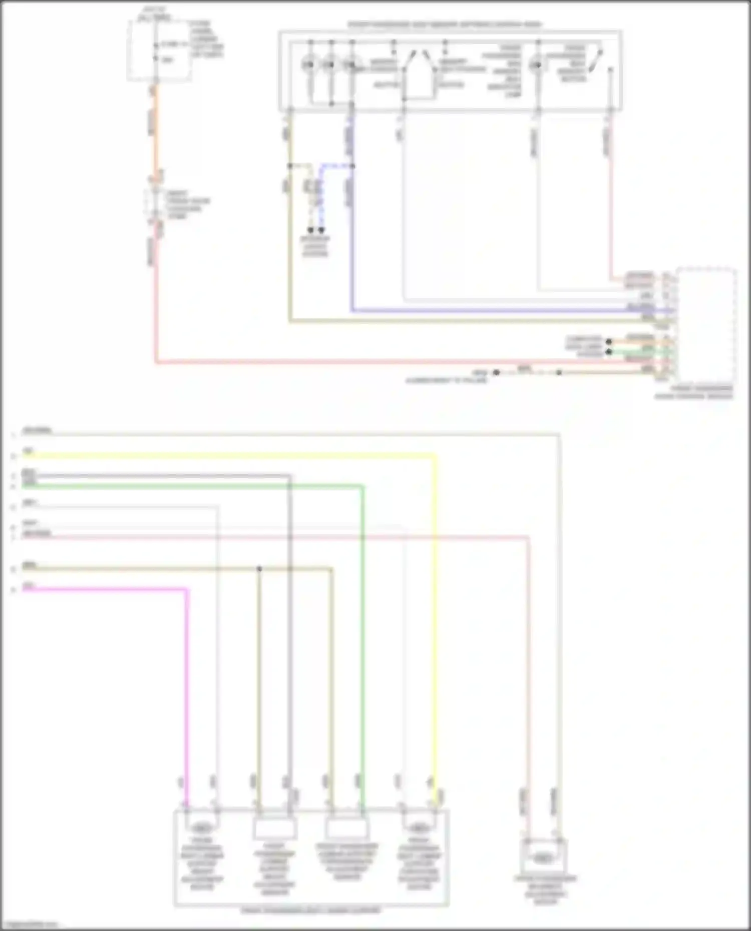 Wiring diagram memory seat position 2 button for Audi SQ8 I (2019-2023)