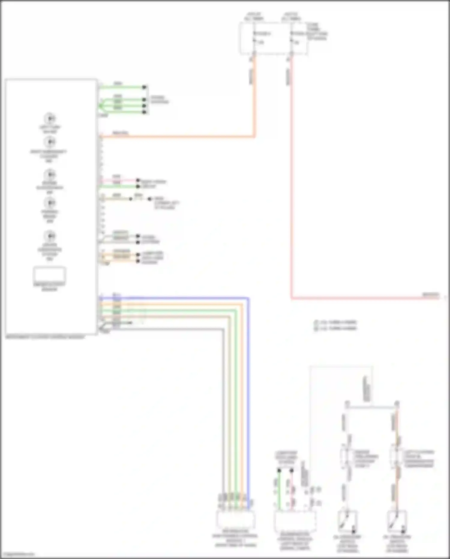 Wiring diagram instrument cluster control module for Audi SQ8 I (2019-2023)