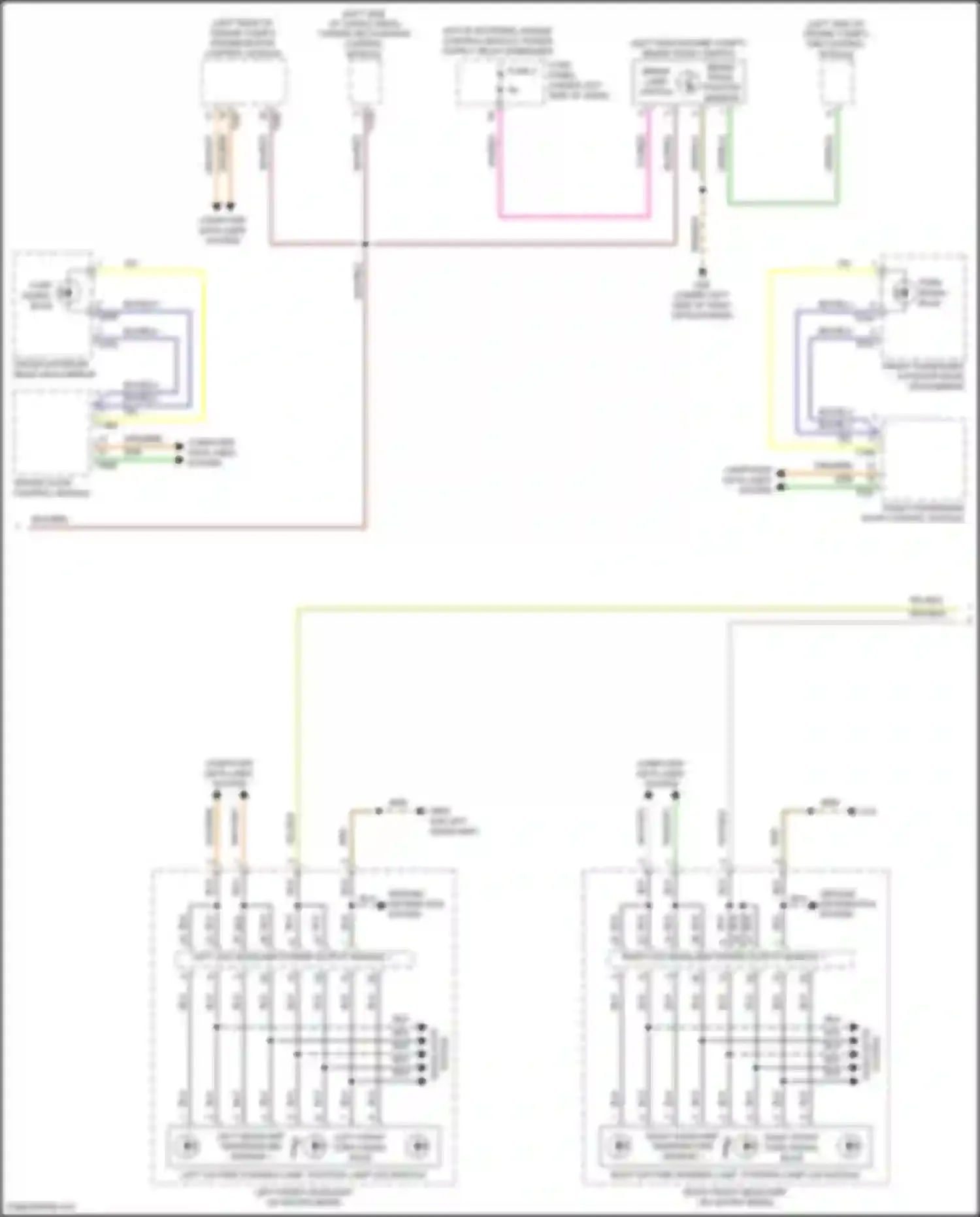 Wiring diagram left led headlamp power output module 1 for Audi SQ8 I (2019-2023)