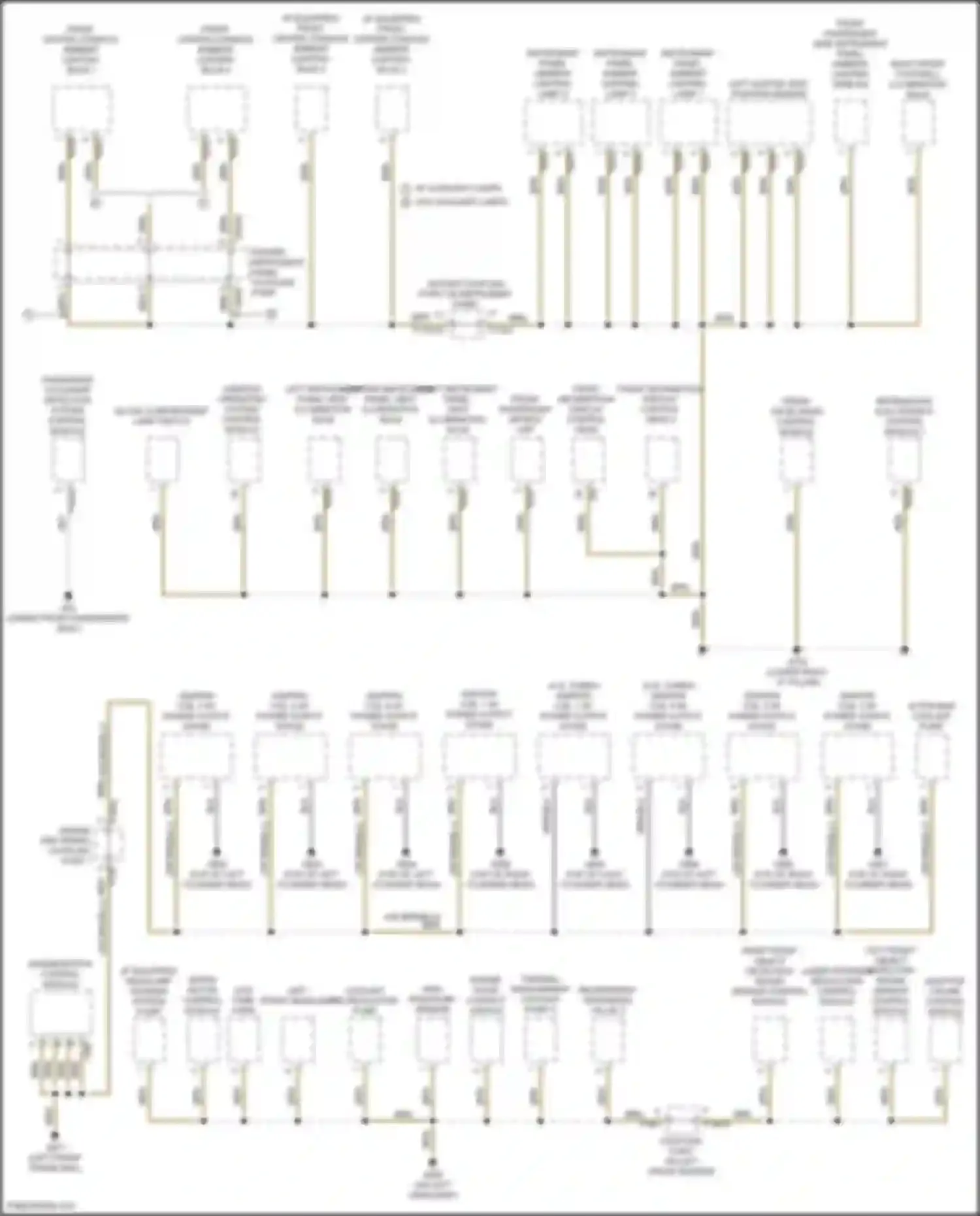 Wiring diagram coupling point on left front bumper for Audi SQ8 I (2019-2023)