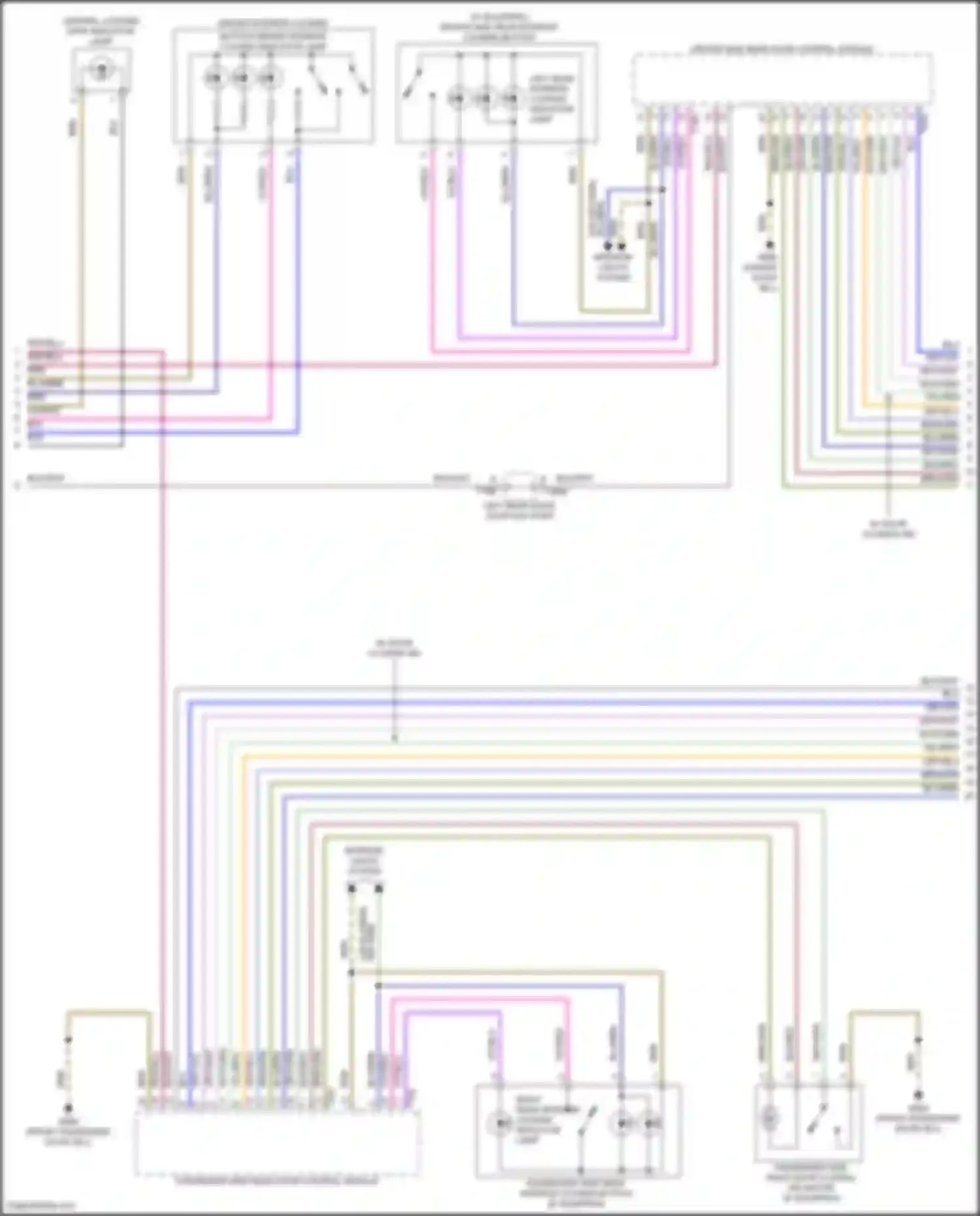 Wiring diagram central locking safe indicator lamp for Audi SQ8 I (2019-2023)