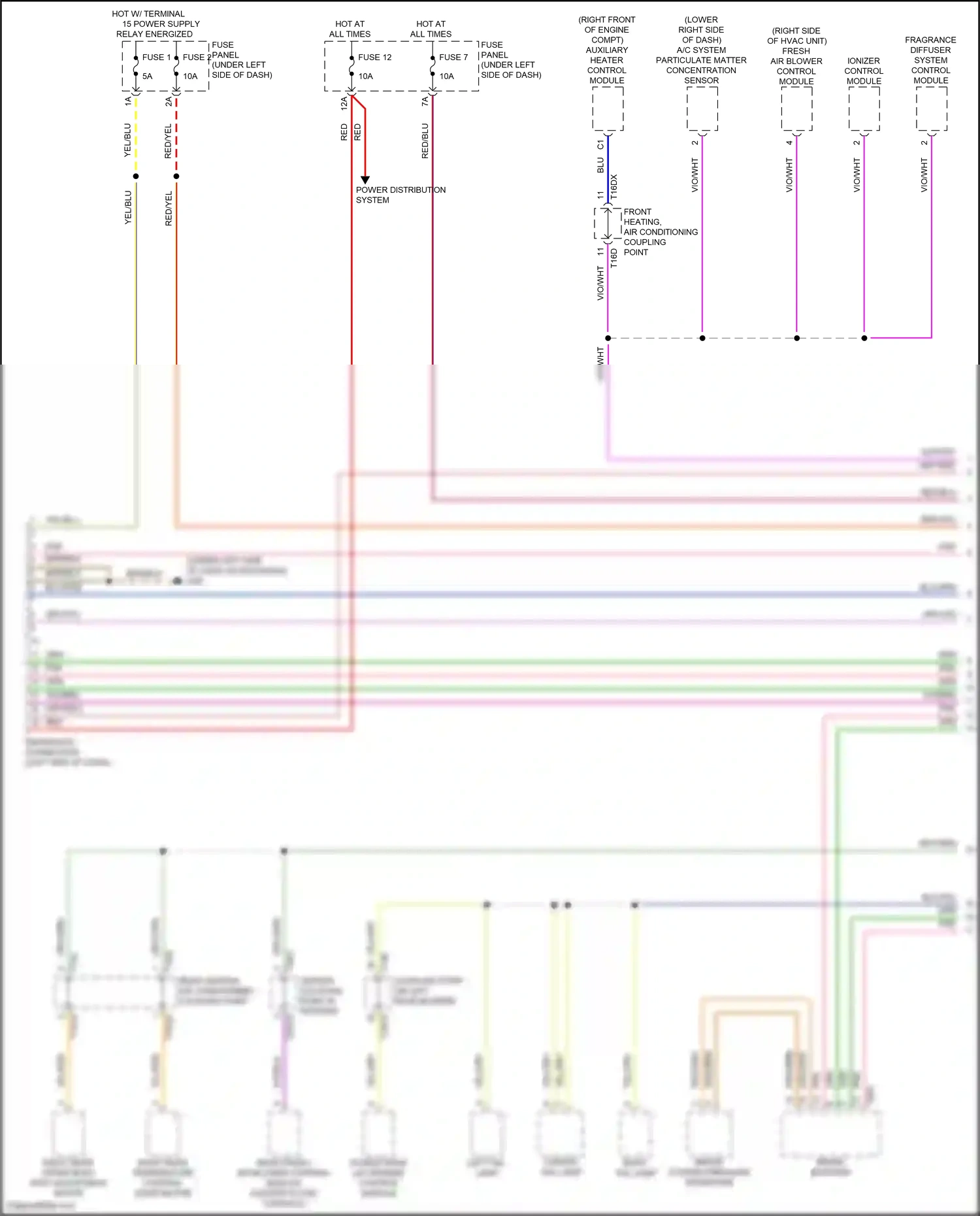 Wiring diagram ionizer control module for Audi SQ8 I (2019-2023) (1 of 2)