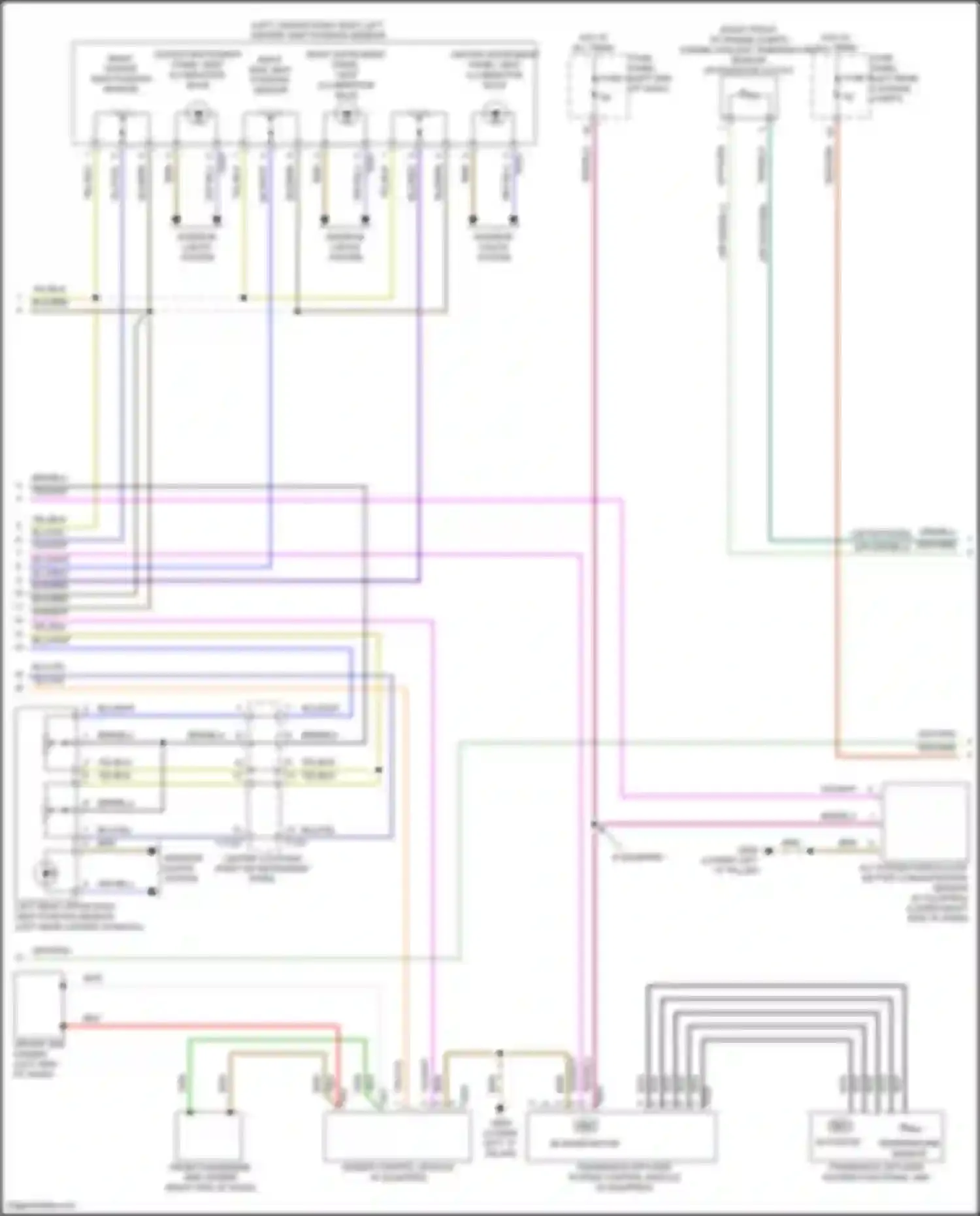 Wiring diagram right center vent position sensor for Audi SQ8 I (2019-2023)