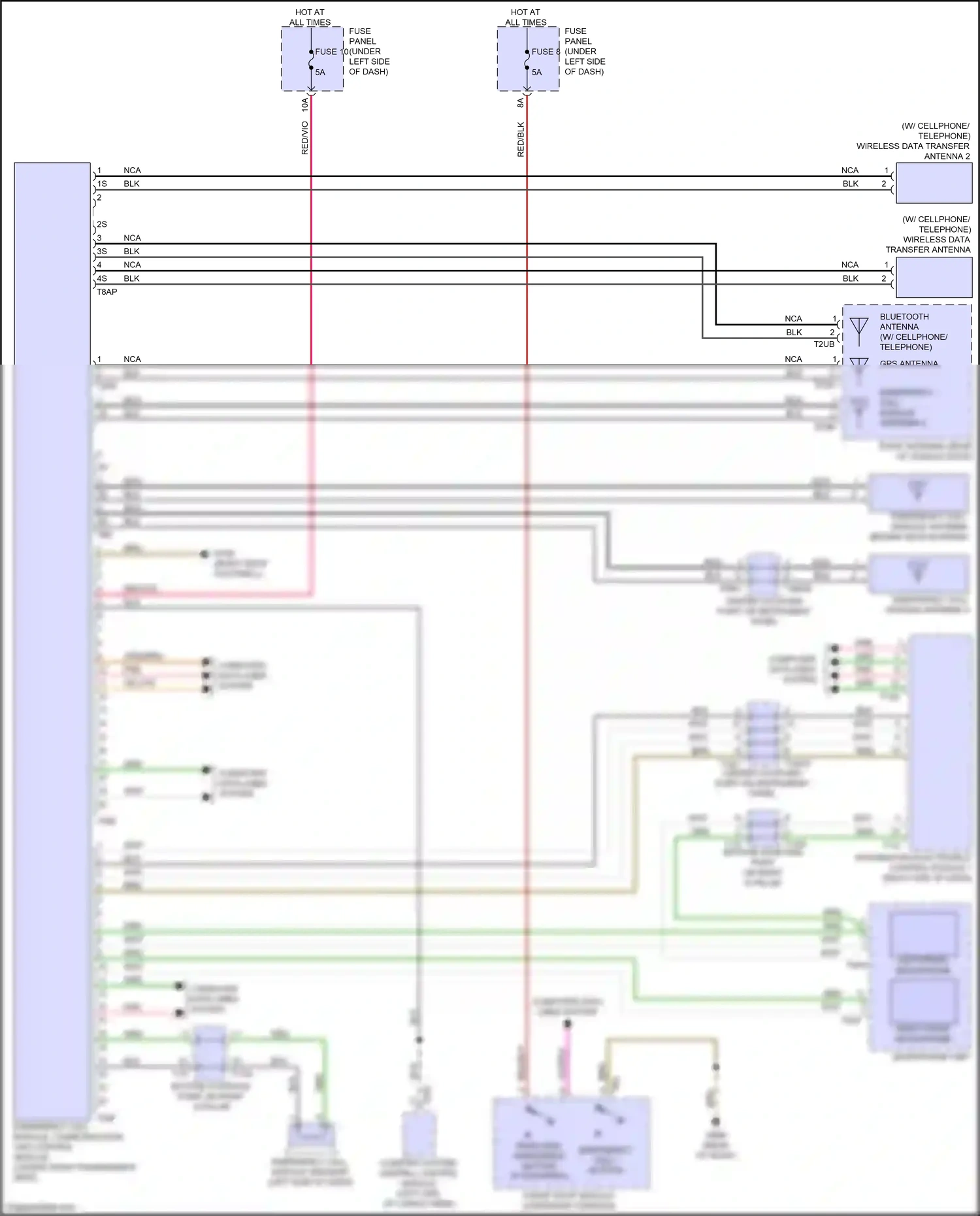 Wiring diagram left front microphone for Audi SQ8 I (2019-2023) (1 of 1)