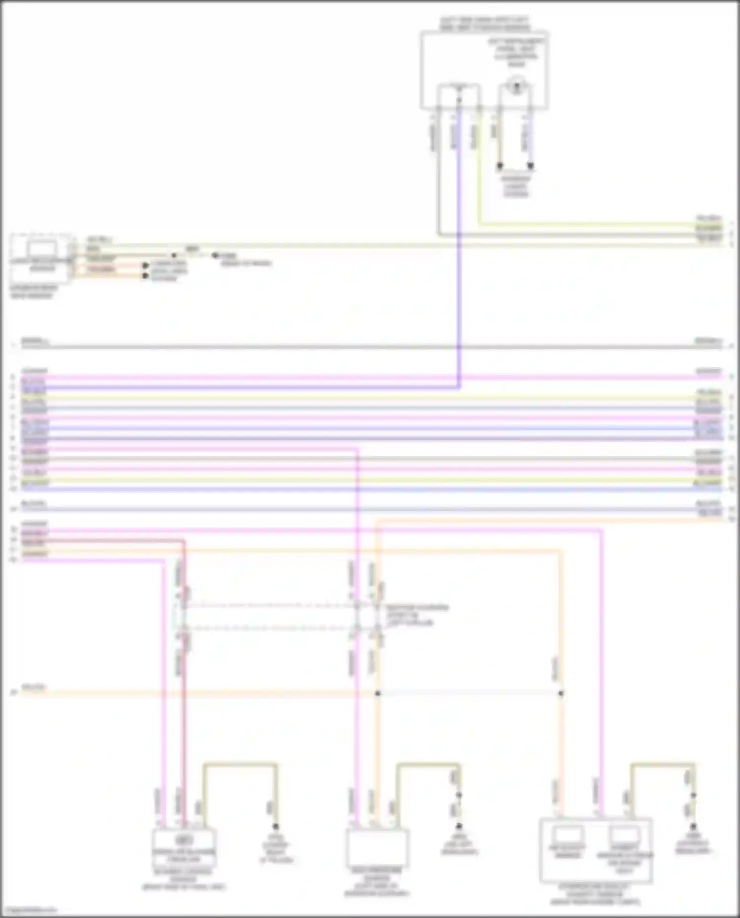 Wiring diagram bottom coupling point on left a-pillar for Audi SQ8 I (2019-2023)