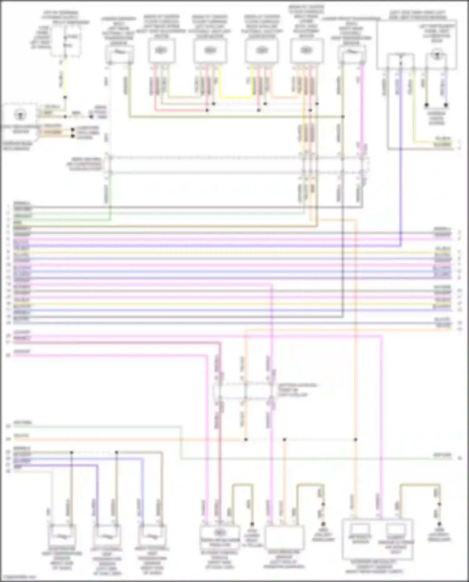 Wiring diagram right footwell vent temperature sensor for Audi SQ8 I (2019-2023)