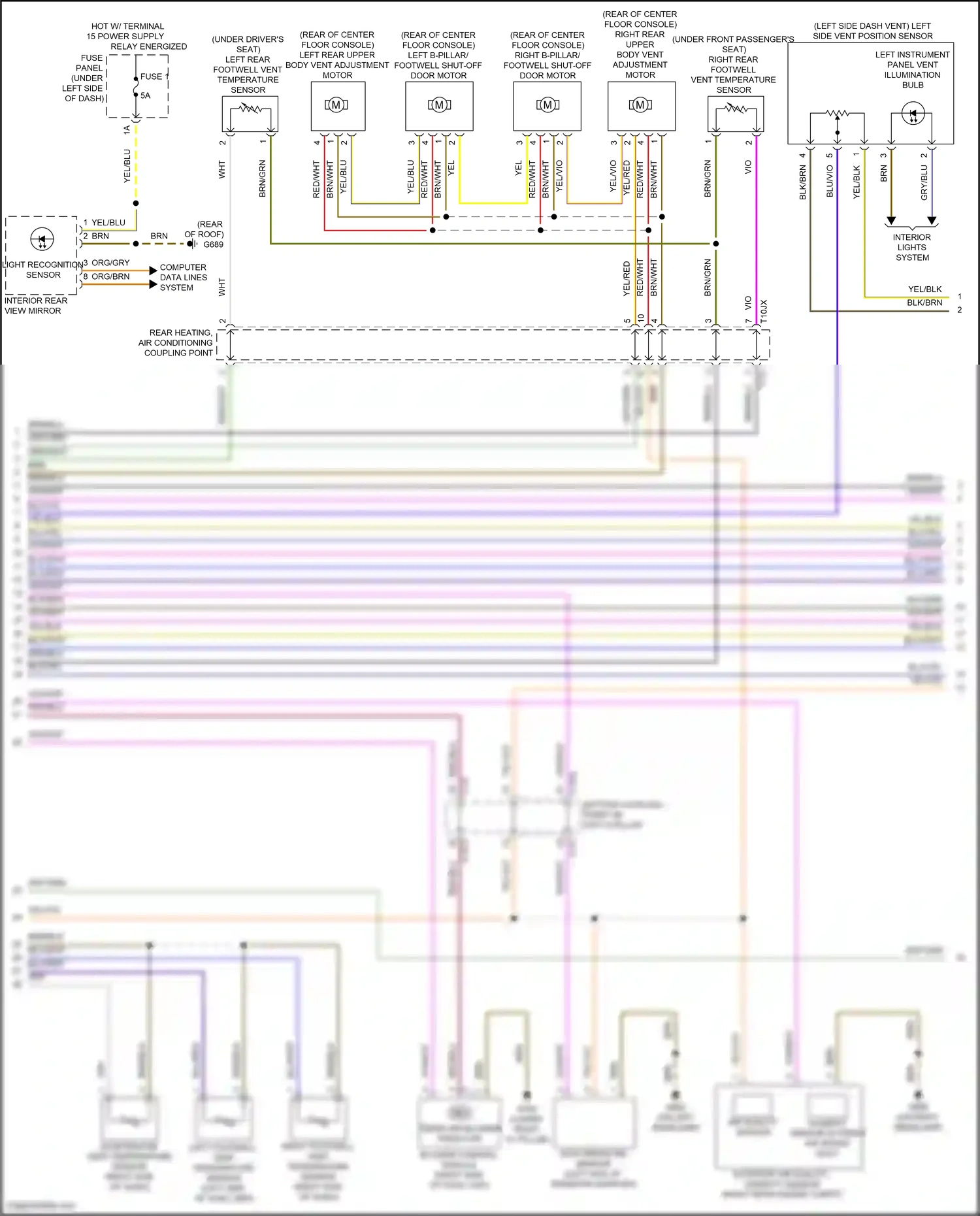Wiring diagram light recognition sensor for Audi SQ8 I (2019-2023) (3 of 5)