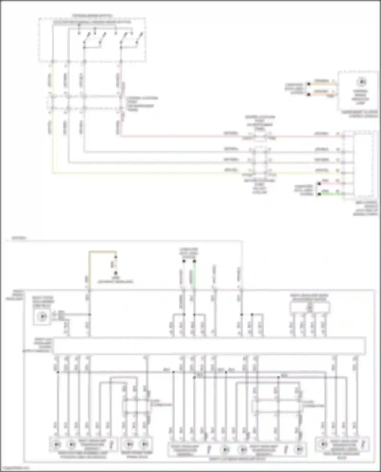 Wiring diagram parking brake indicator lamp for Audi SQ8 I (2019-2023)