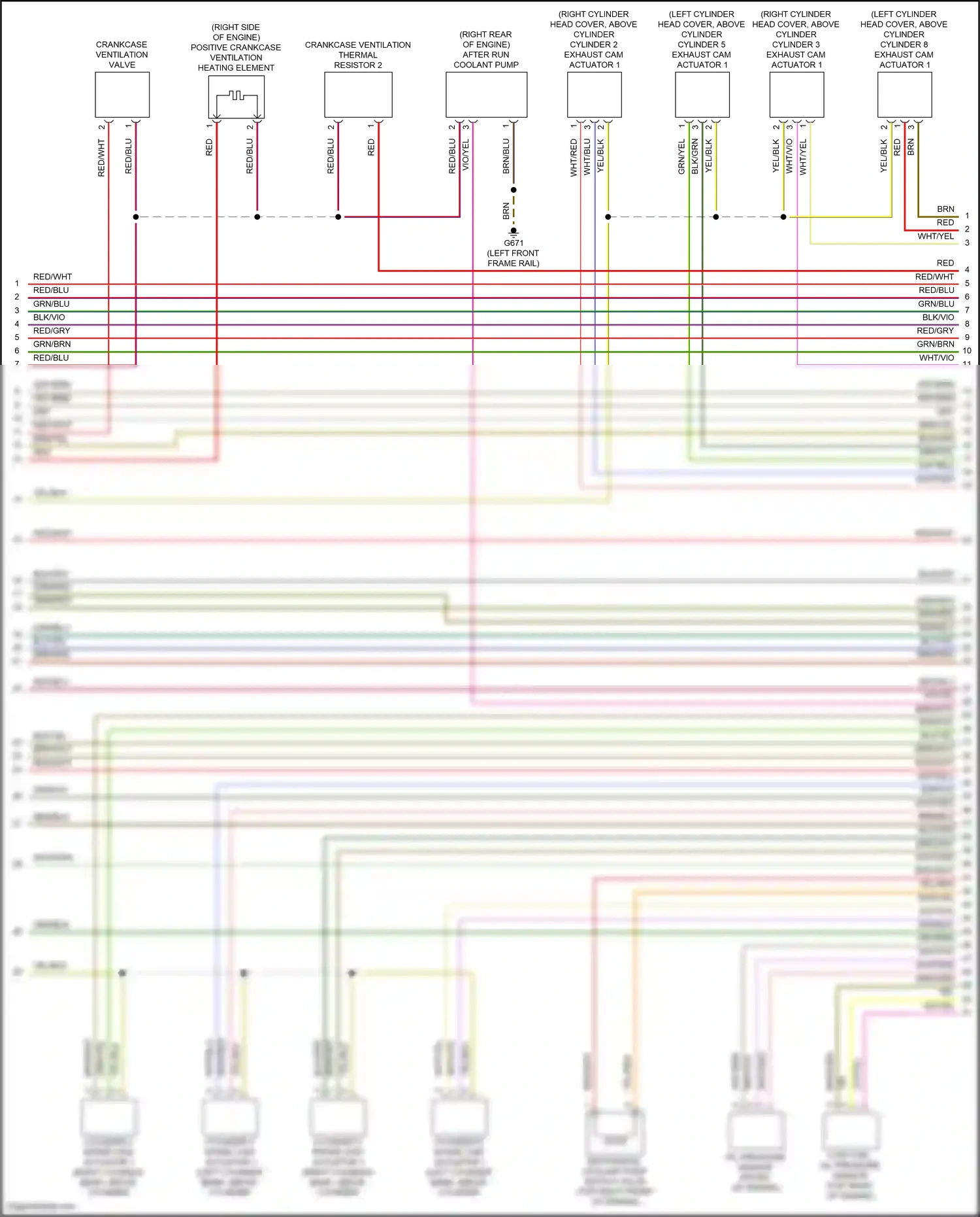 Wiring diagram positive crankcase ventilation heating element for Audi SQ8 I (2019-2023) (1 of 1)