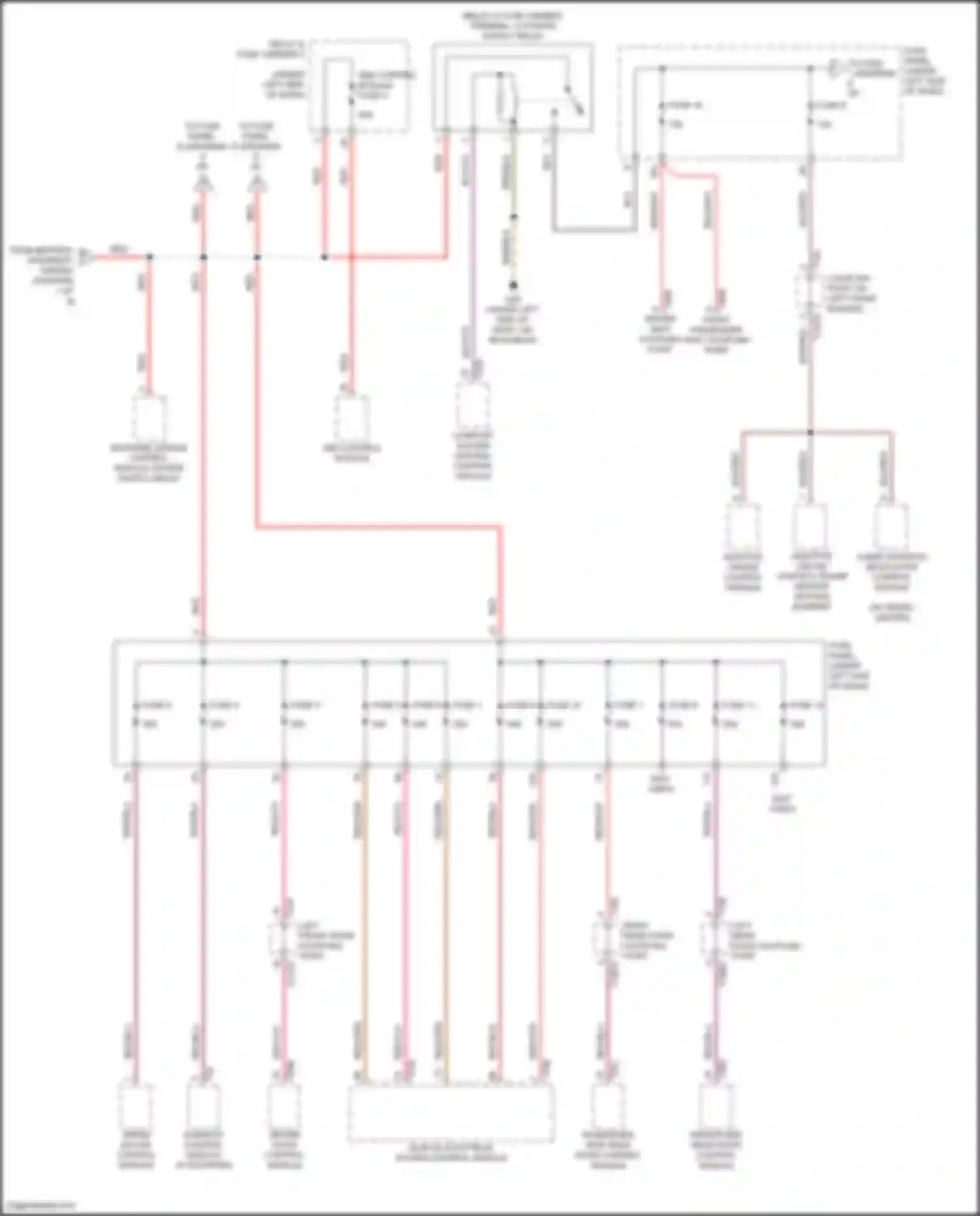 Wiring diagram coupling point on left front bumper for Audi SQ8 I (2019-2023)