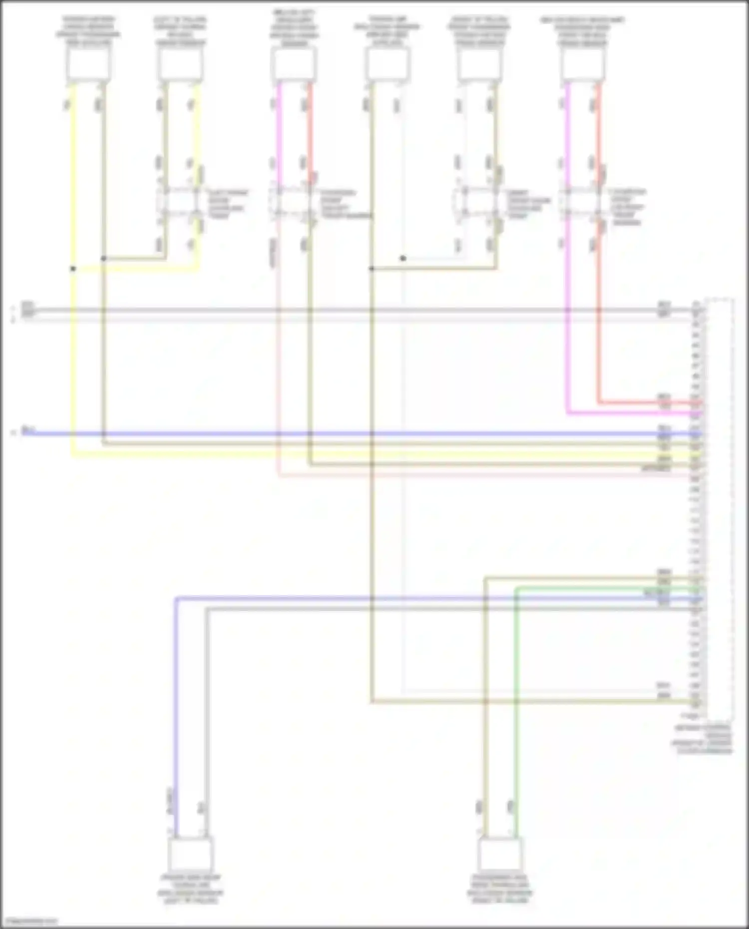 Wiring diagram left front door coupling point for Audi SQ8 I (2019-2023)