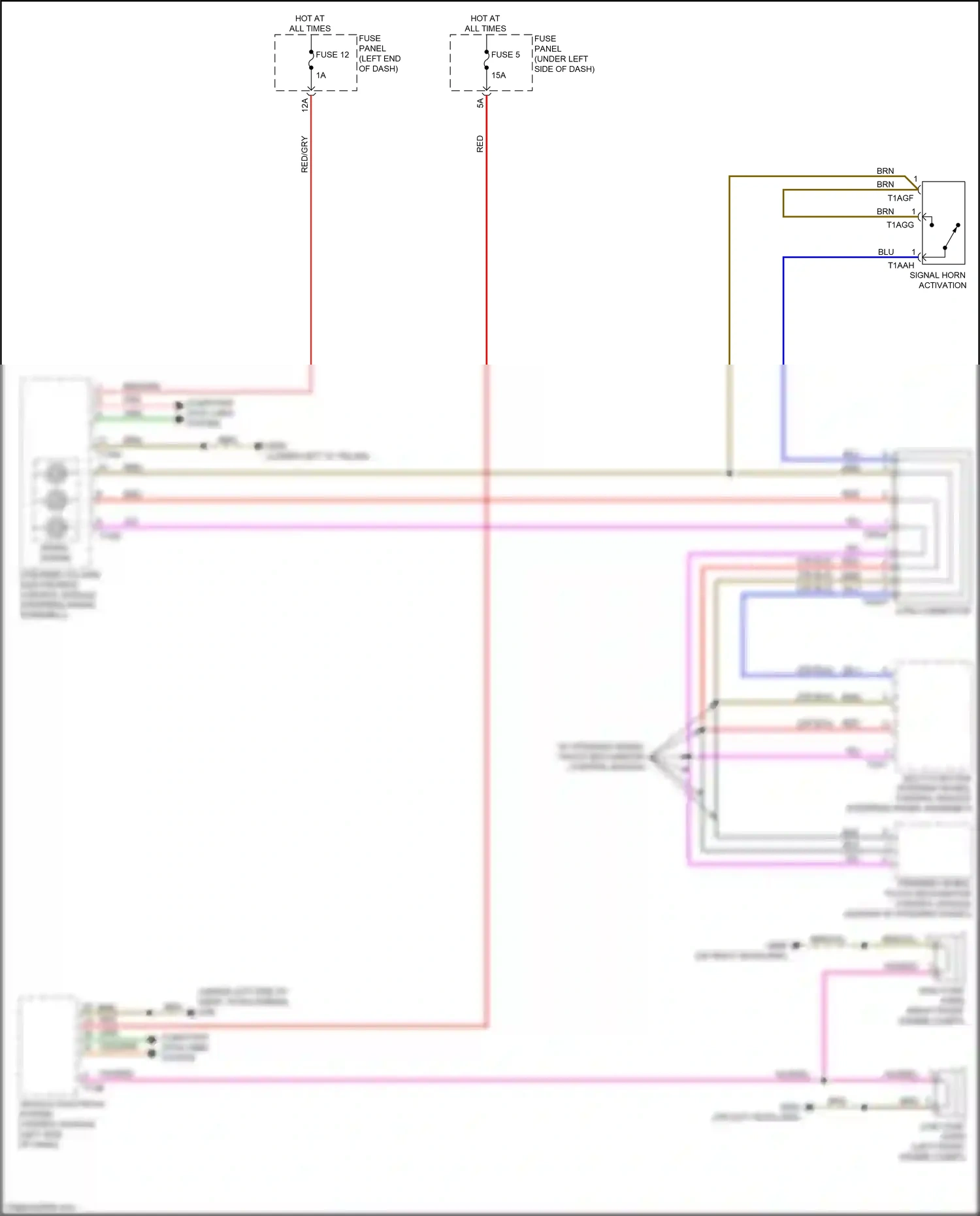 Audi SQ8 I (2019-2023) (right front engine compt) wiring diagram  (2 of 3)
