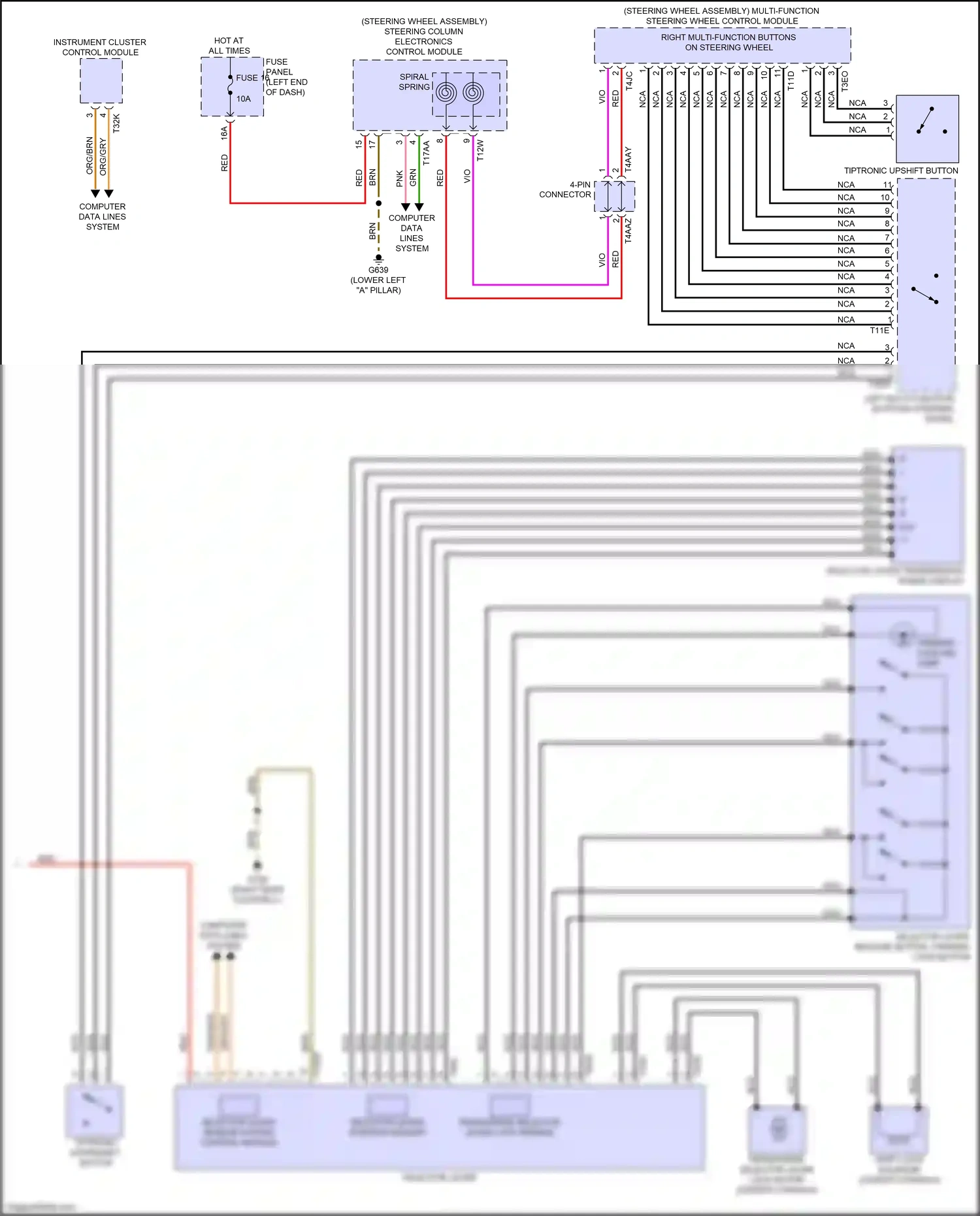 Wiring diagram selector lever for Audi SQ8 I (2019-2023) (1 of 7)