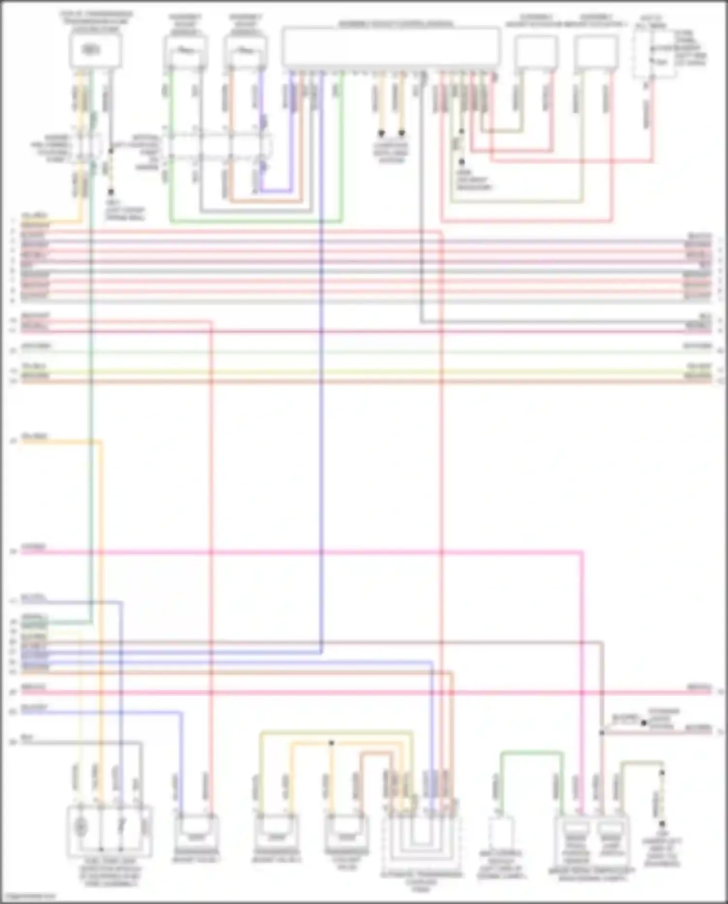 Wiring diagram automatic transmission coupling point for Audi SQ8 I (2019-2023)