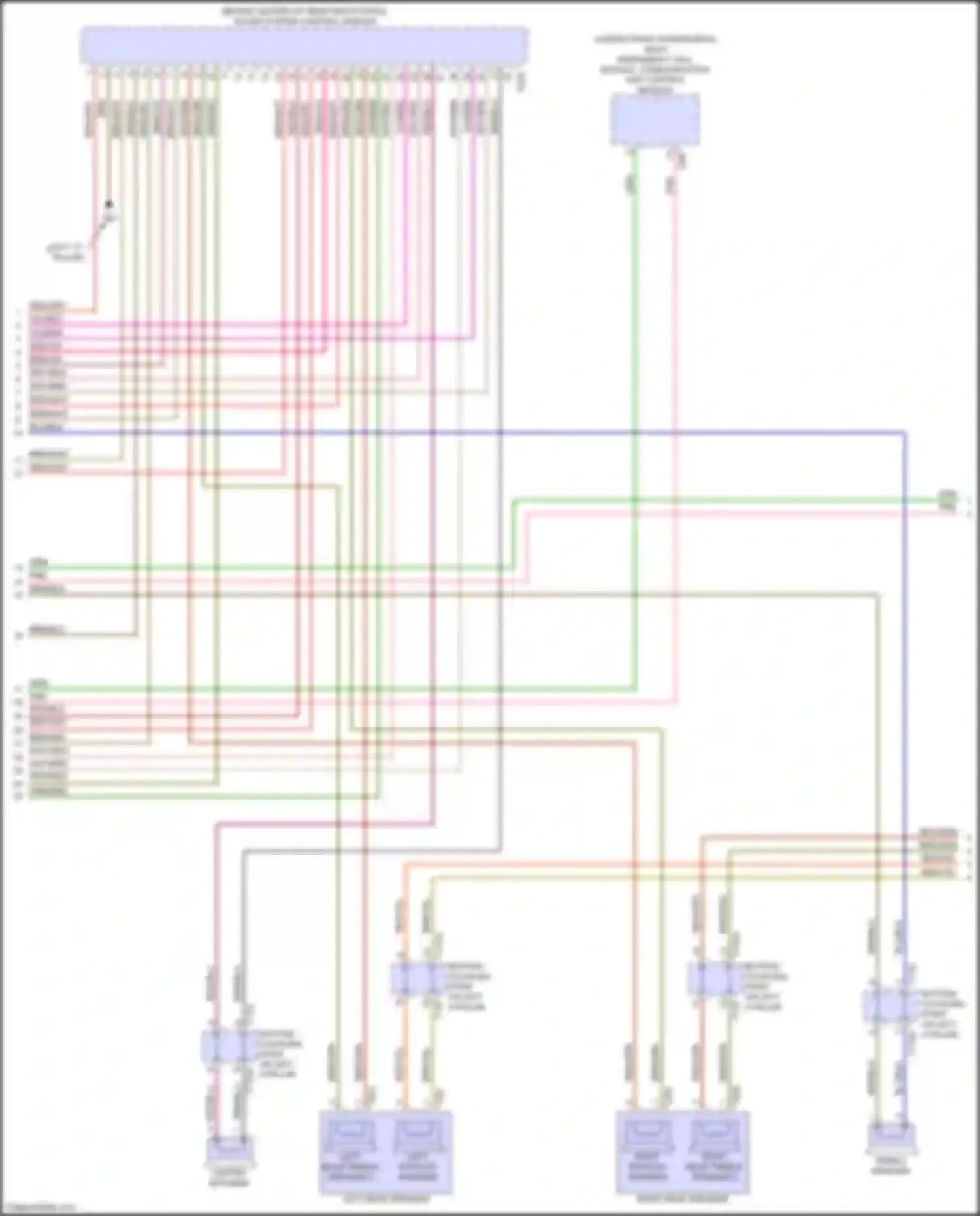 Wiring diagram treble speaker for Audi SQ8 I (2019-2023) (1 of 2)