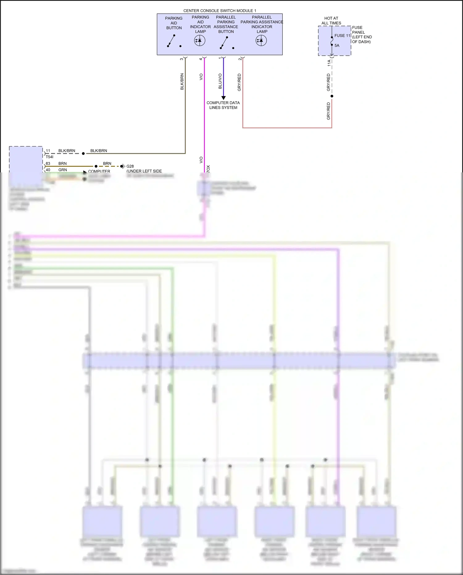 Wiring diagram vehicle electrical system control module for Audi SQ8 I (2019-2023) (27 of 45)