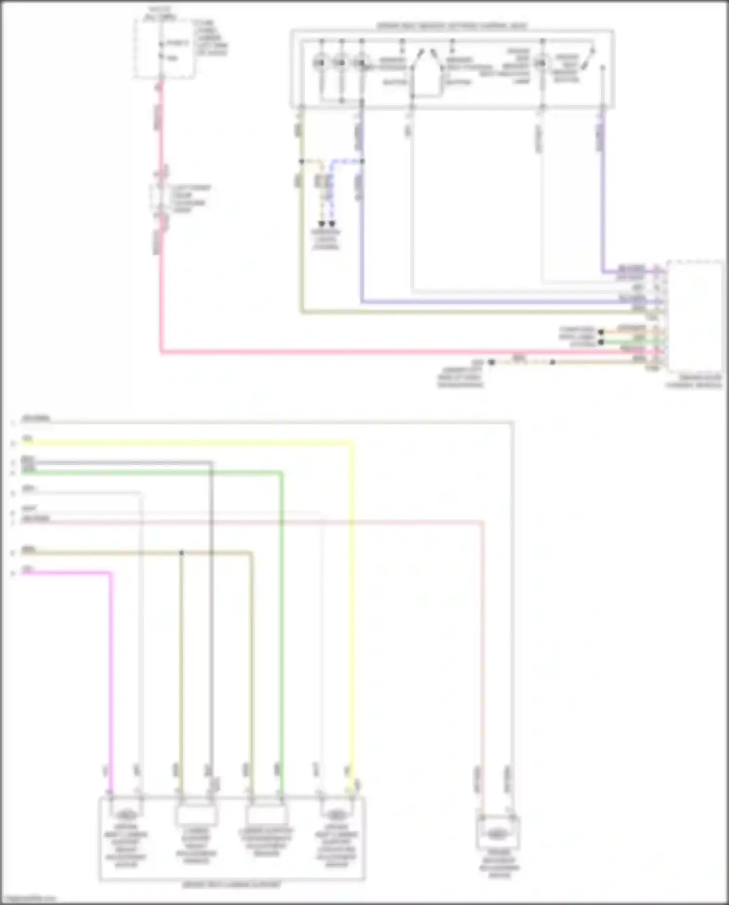 Wiring diagram memory seat position 2 button for Audi SQ8 I (2019-2023)