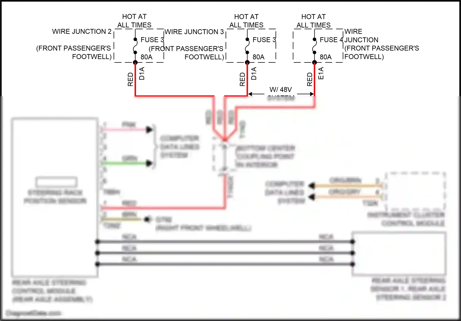 Wiring diagram wire junction 2 for Audi SQ8 I (2019-2023) (5 of 5)