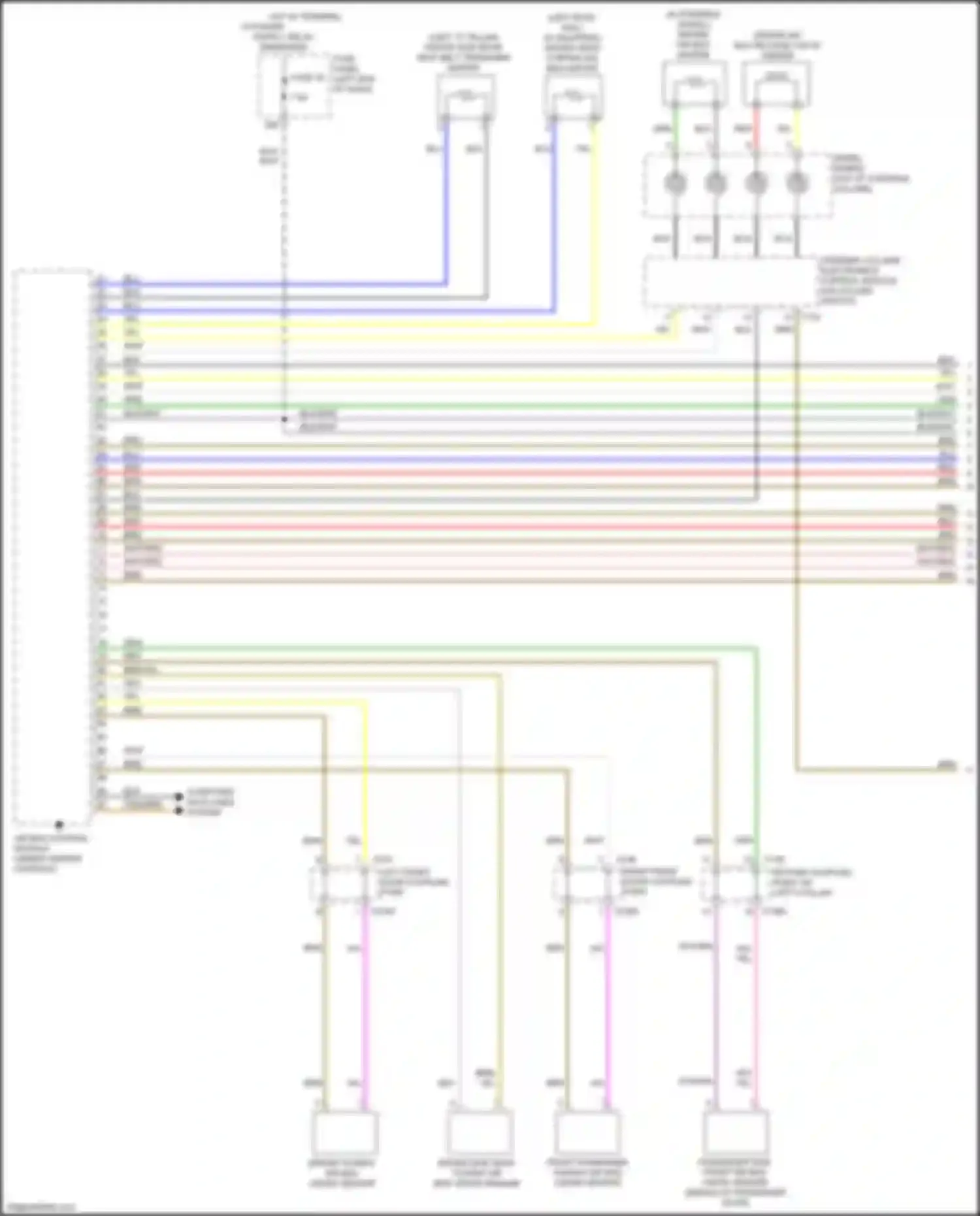 Wiring diagram bottom coupling point on left a-pillar for Audi TT RS 8S facelift (2019-2024) (19 of 41)