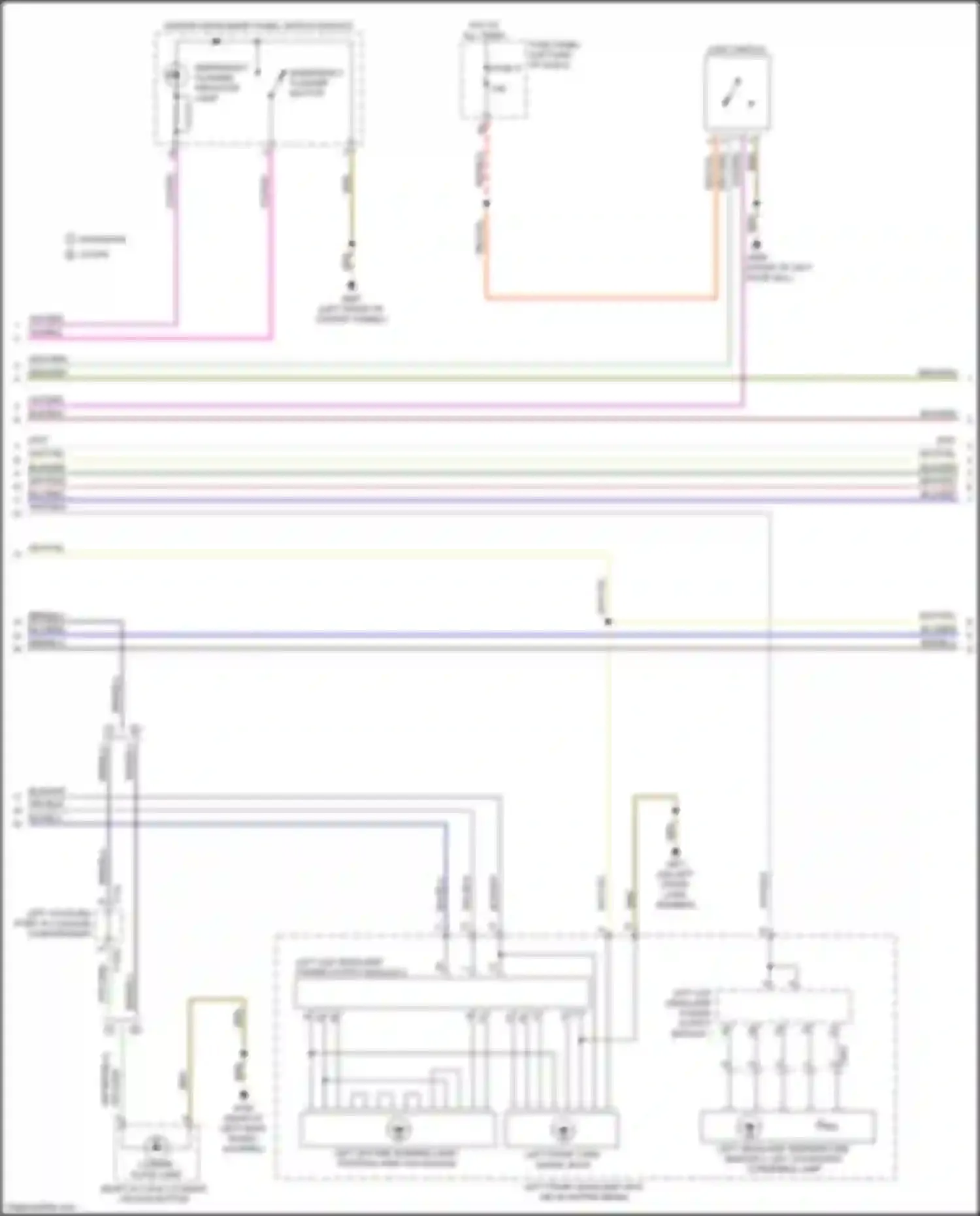 Wiring diagram center instrument panel switch module for Audi TT RS 8S facelift (2019-2024) (2 of 6)