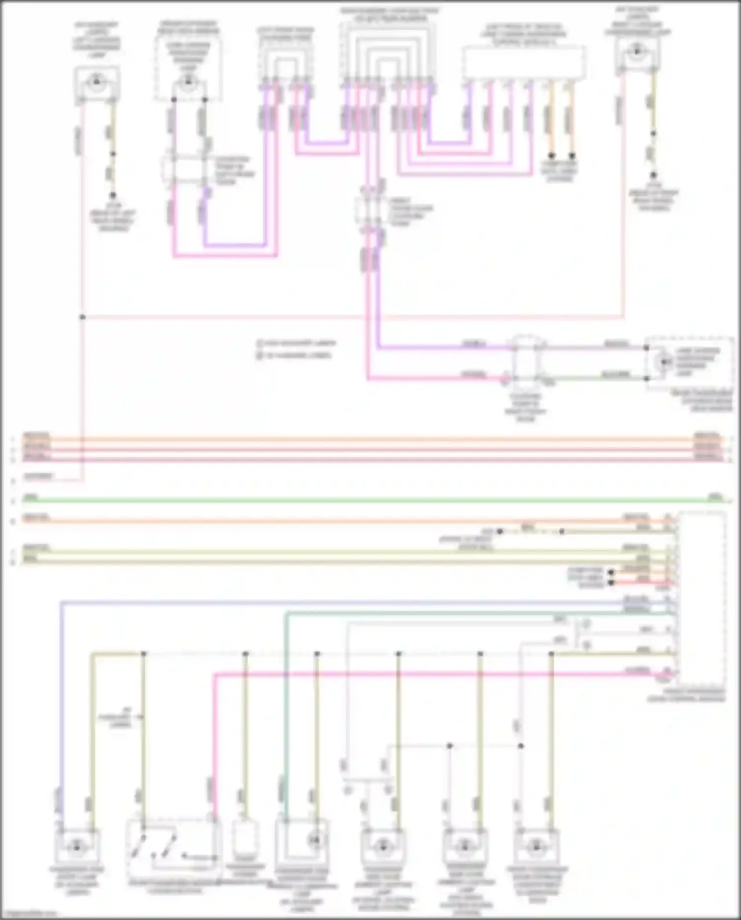 Wiring diagram front passenger interior locking button for Audi TT RS 8S facelift (2019-2024) (1 of 4)