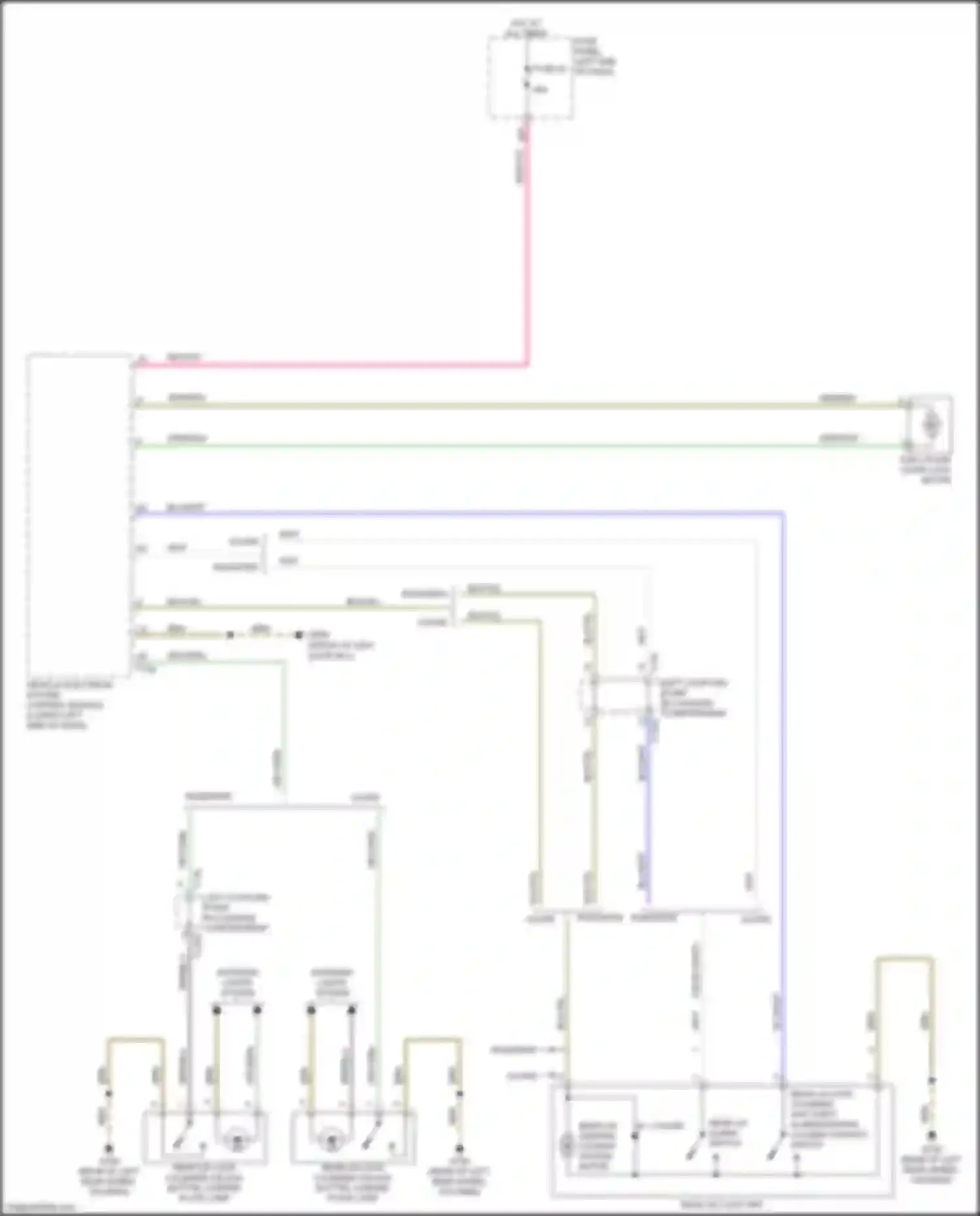Wiring diagram rear lid central locking system motor for Audi TT RS 8S facelift (2019-2024) (3 of 3)