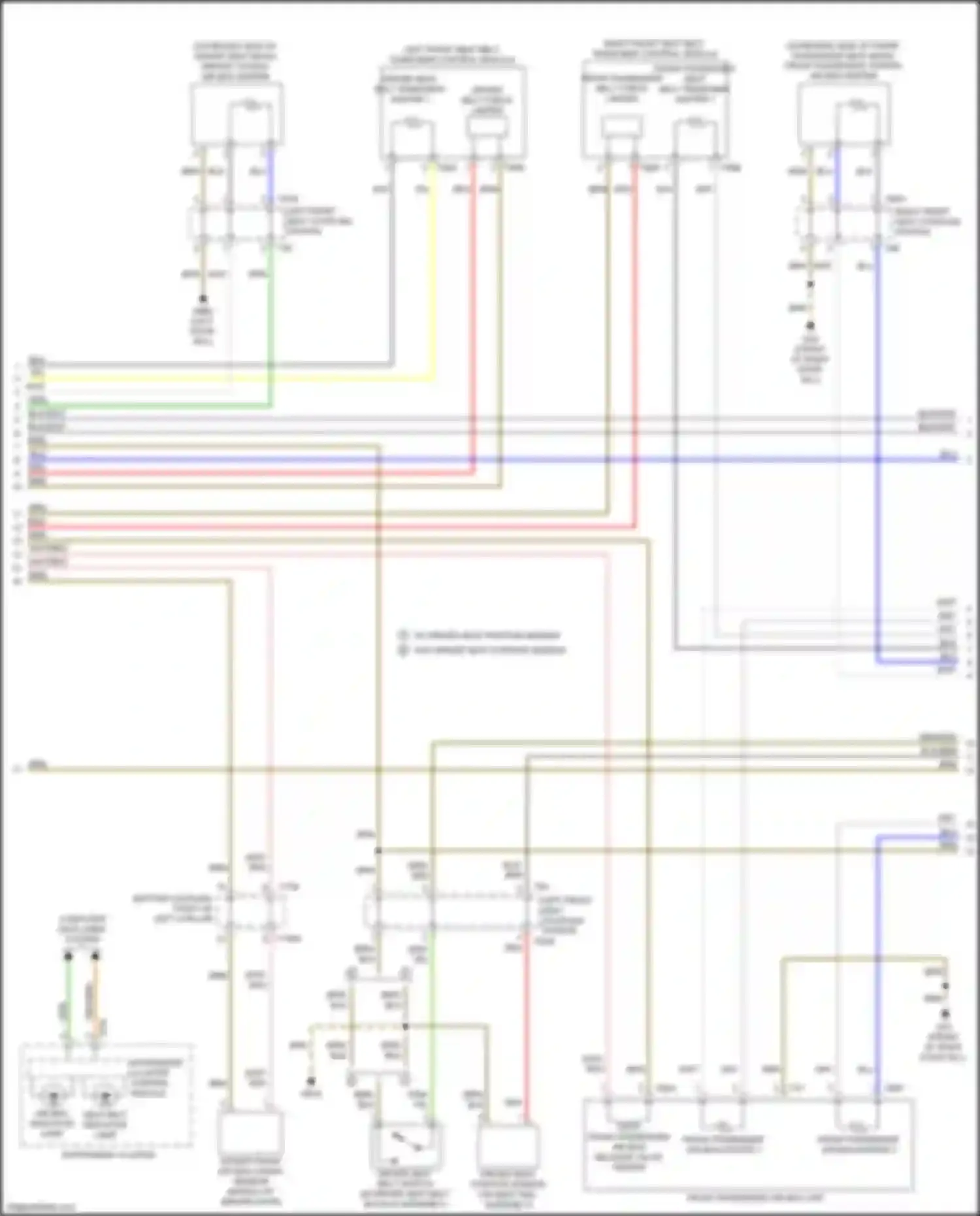 Wiring diagram right front seat belt tensioner control module for Audi TT RS 8S facelift (2019-2024) (1 of 1)
