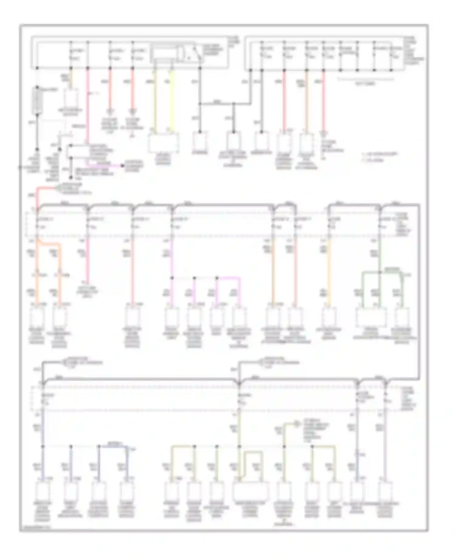 TT Audi 8J facelift (2010-2014): Power distribution circuit (1 of 6)