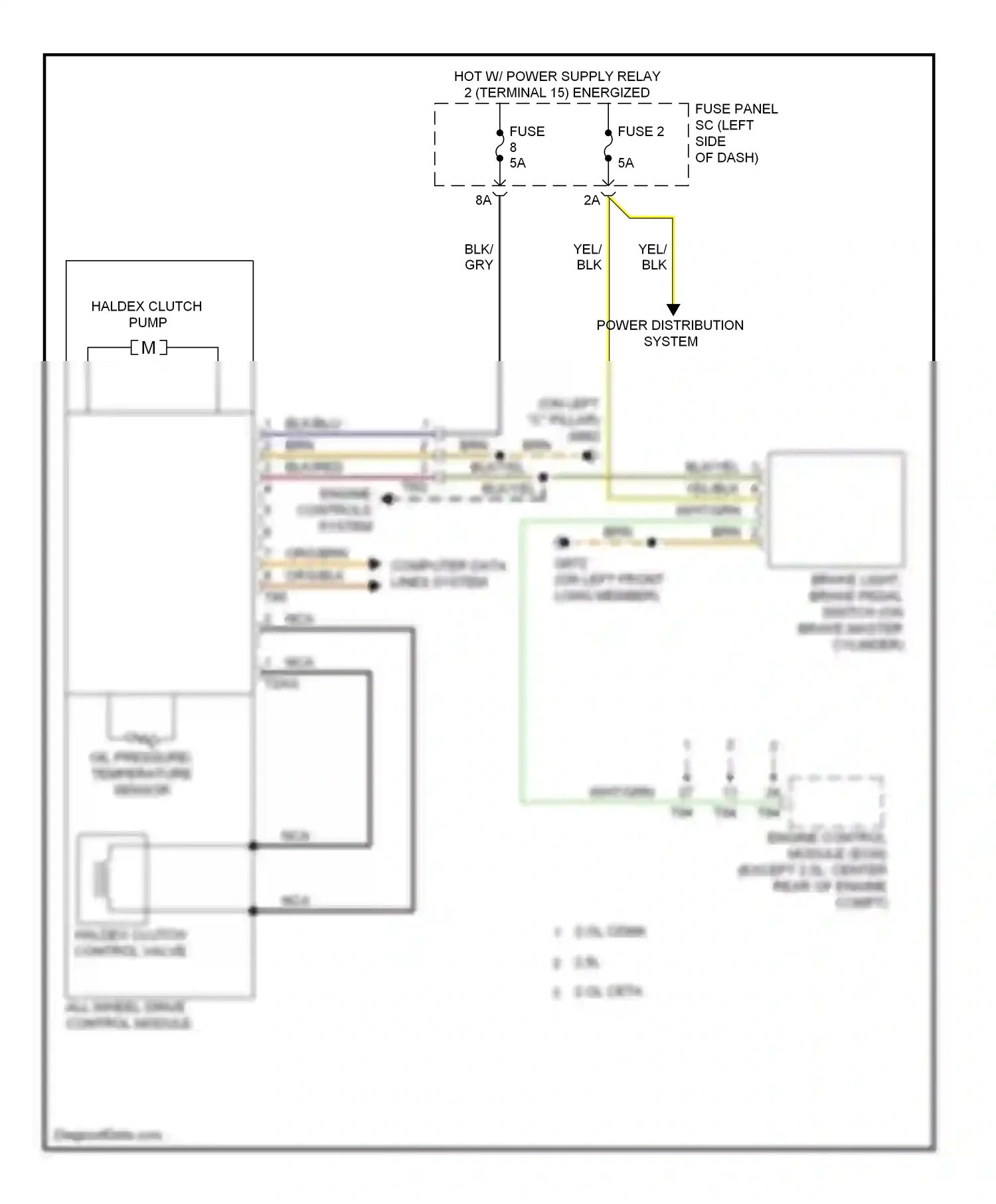 Wiring diagram 2.5l for Audi TT 8J facelift (2010-2014) (4 of 7)