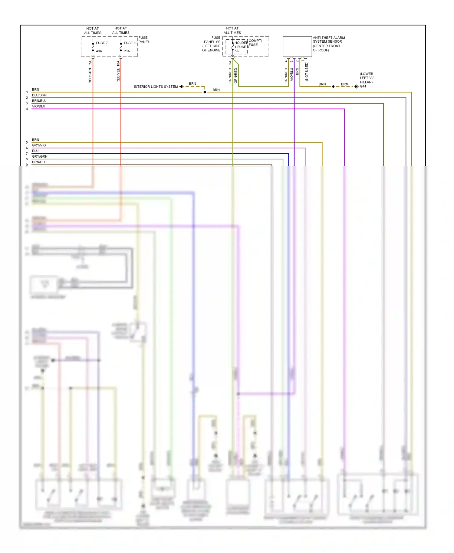 Wiring diagram brn/blu for Audi TT 8J facelift (2010-2014) (3 of 24)