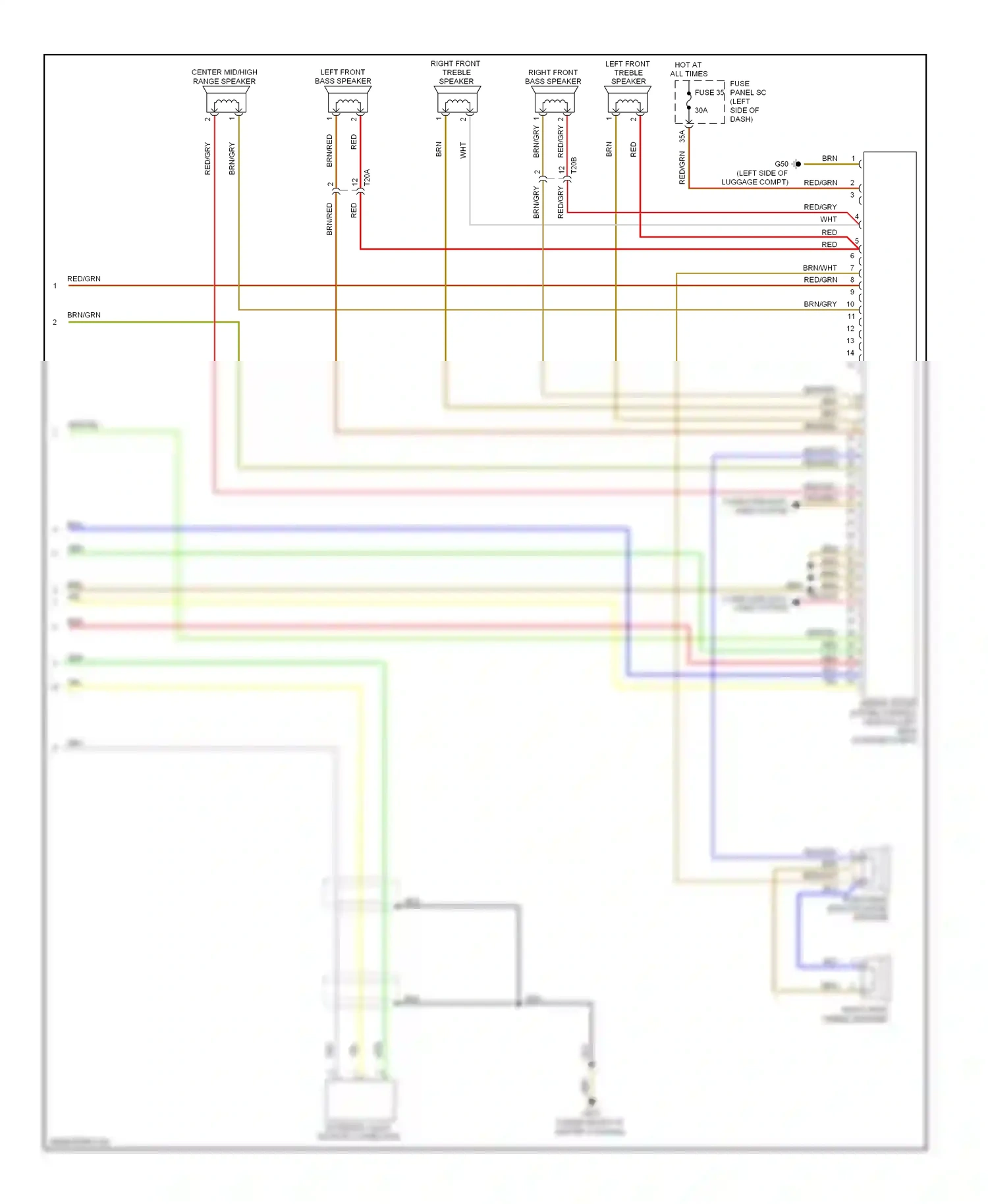 Wiring diagram digital sound system control module (left rear of for Audi TT 8J facelift (2010-2014) (1 of 1)