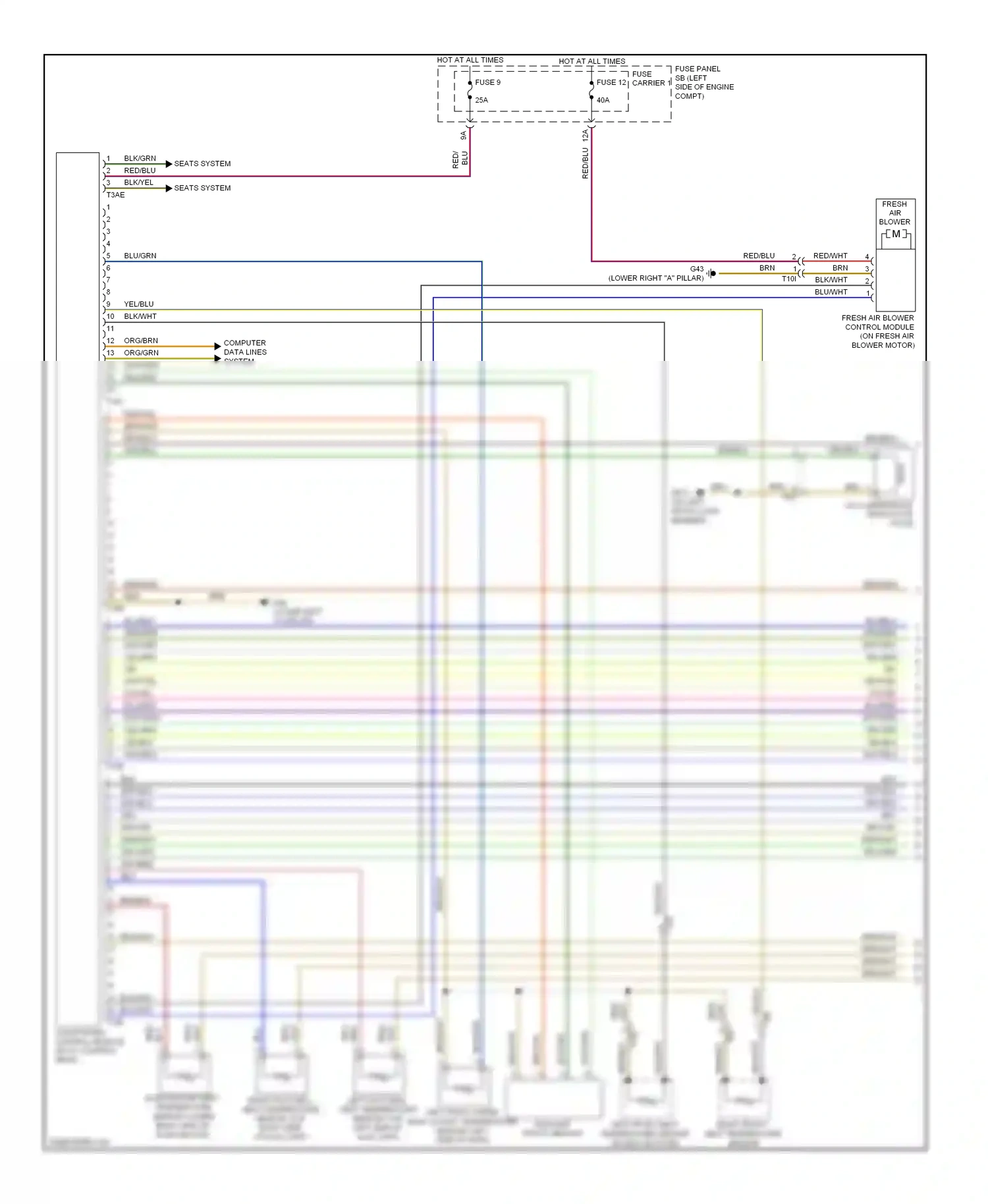 Wiring diagram fuse 12 for Audi TT 8J facelift (2010-2014) (2 of 11)