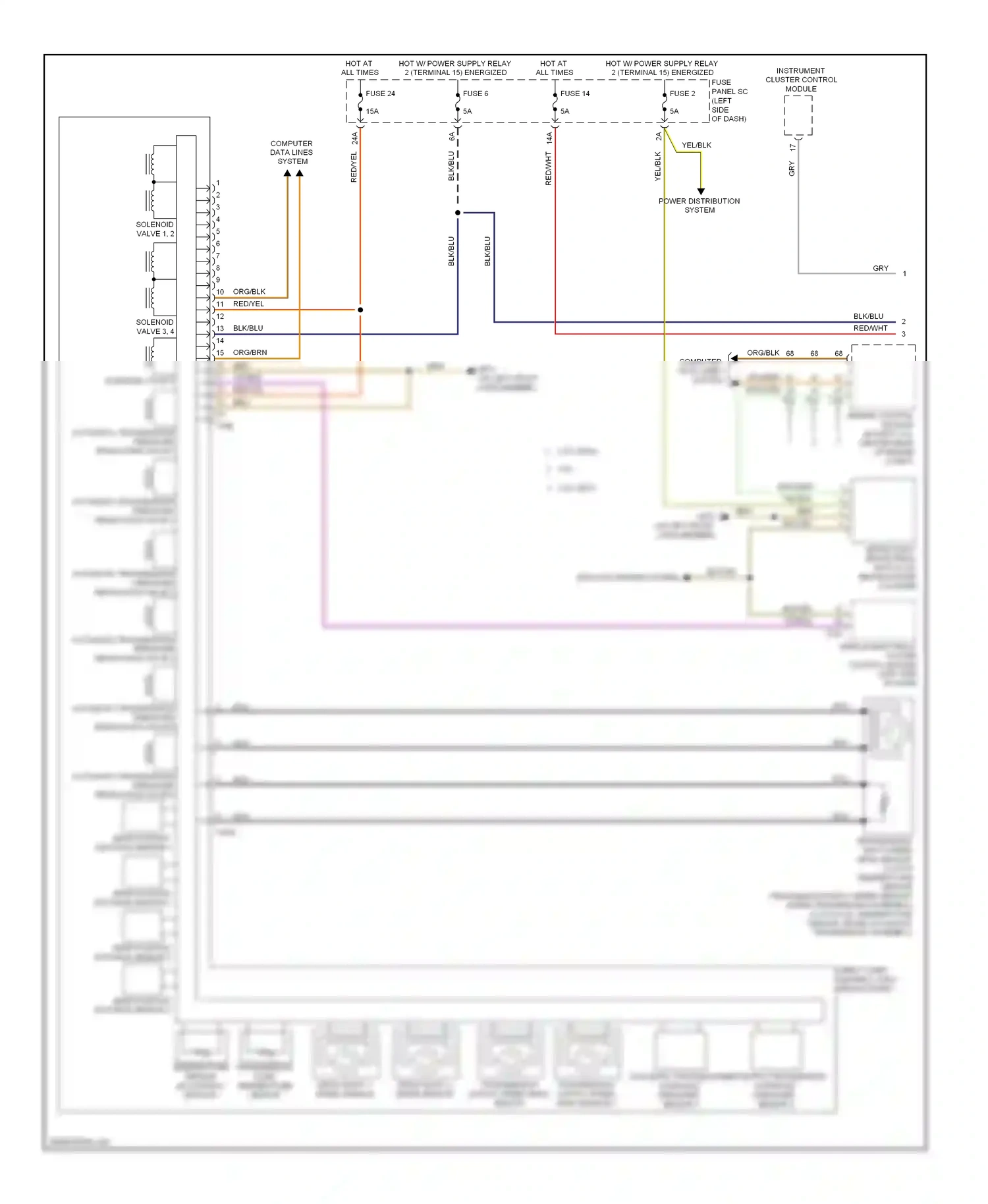 Wiring diagram fuse 24 for Audi TT 8J facelift (2010-2014) (1 of 1)