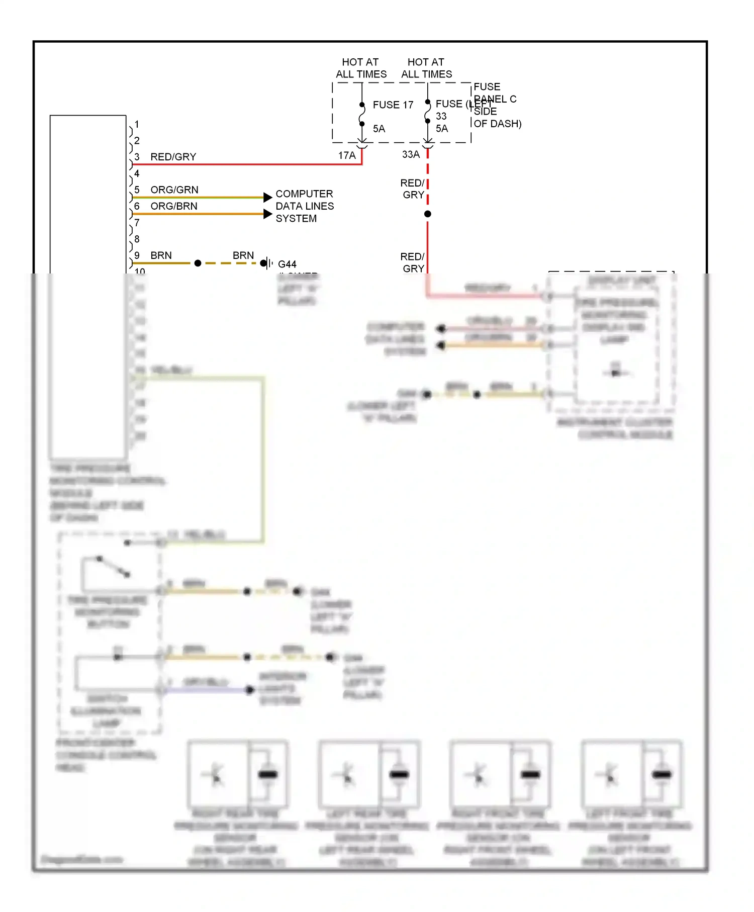 Wiring diagram gry for Audi TT 8J facelift (2010-2014) (40 of 40)