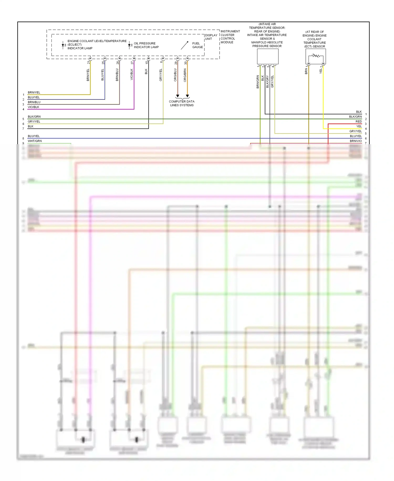 Audi TT 8J facelift (2010-2014) knock sensor 1 (right side engine) wiring diagram  (1 of 1)