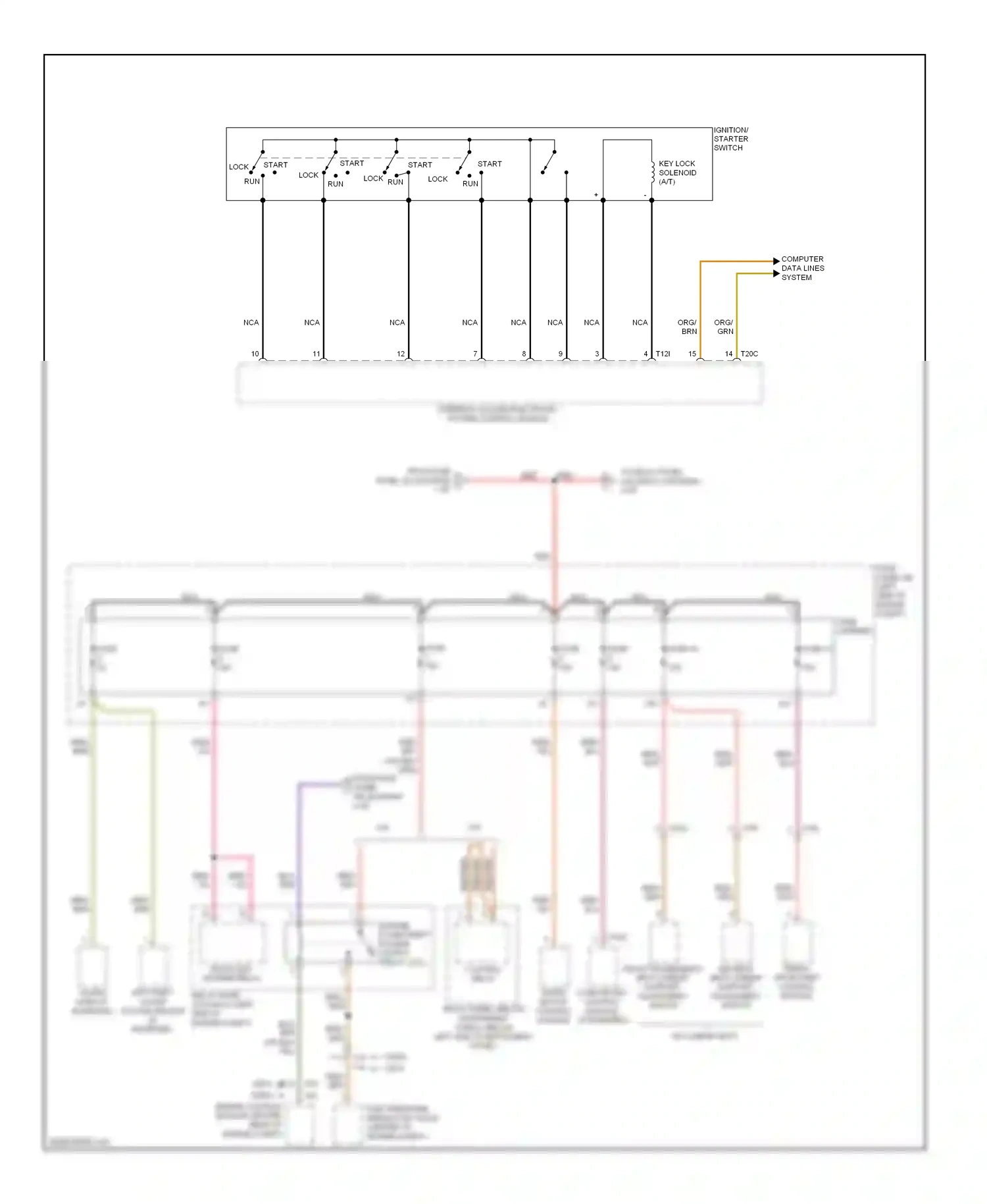 Audi TT 8J facelift (2010-2014) system wiring diagram  (1 of 2)