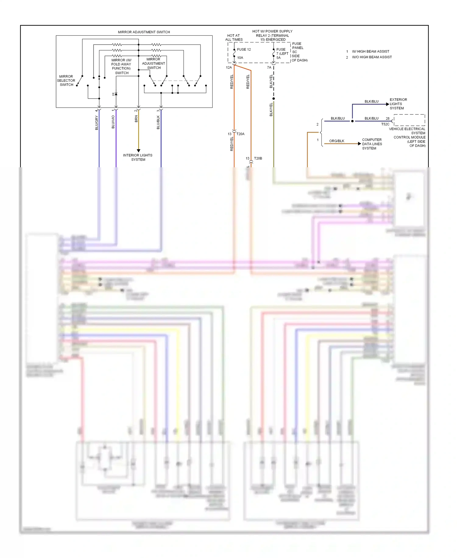 Audi TT 8J facelift (2010-2014) system wiring diagram  (2 of 2)