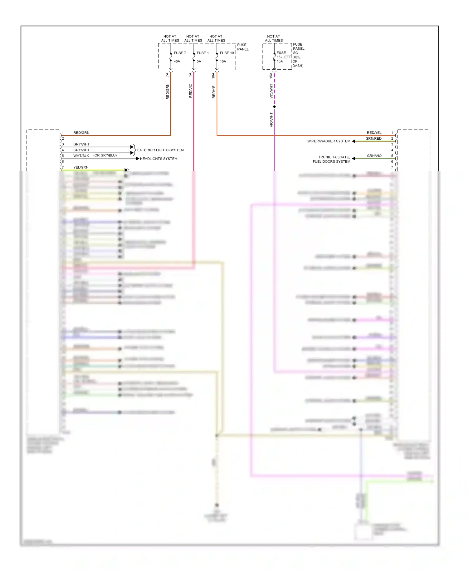 Audi TT 8J facelift (2010-2014) vehicle electrical system control module (left side of dash) wiring diagram  (7 of 27)