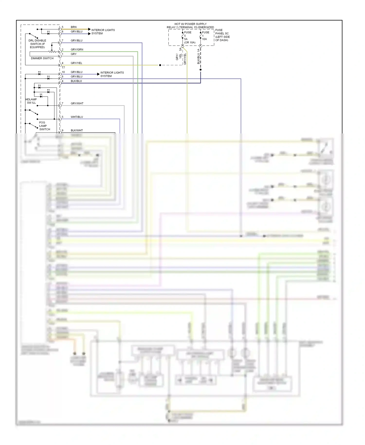 Audi TT 8J facelift (2010-2014) vehicle electrical system control module (left side of dash) wiring diagram  (14 of 27)