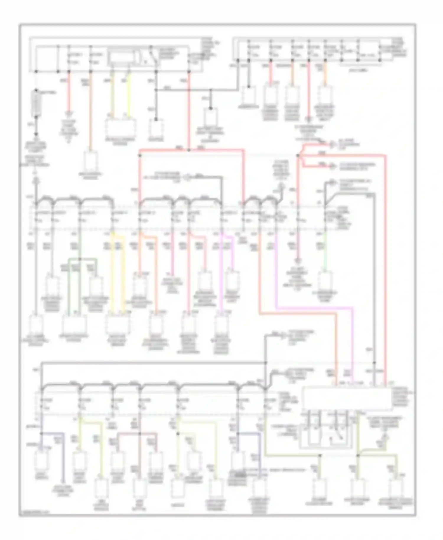 TT Audi 8J (2006-2010): Power distribution circuit (1 of 4)