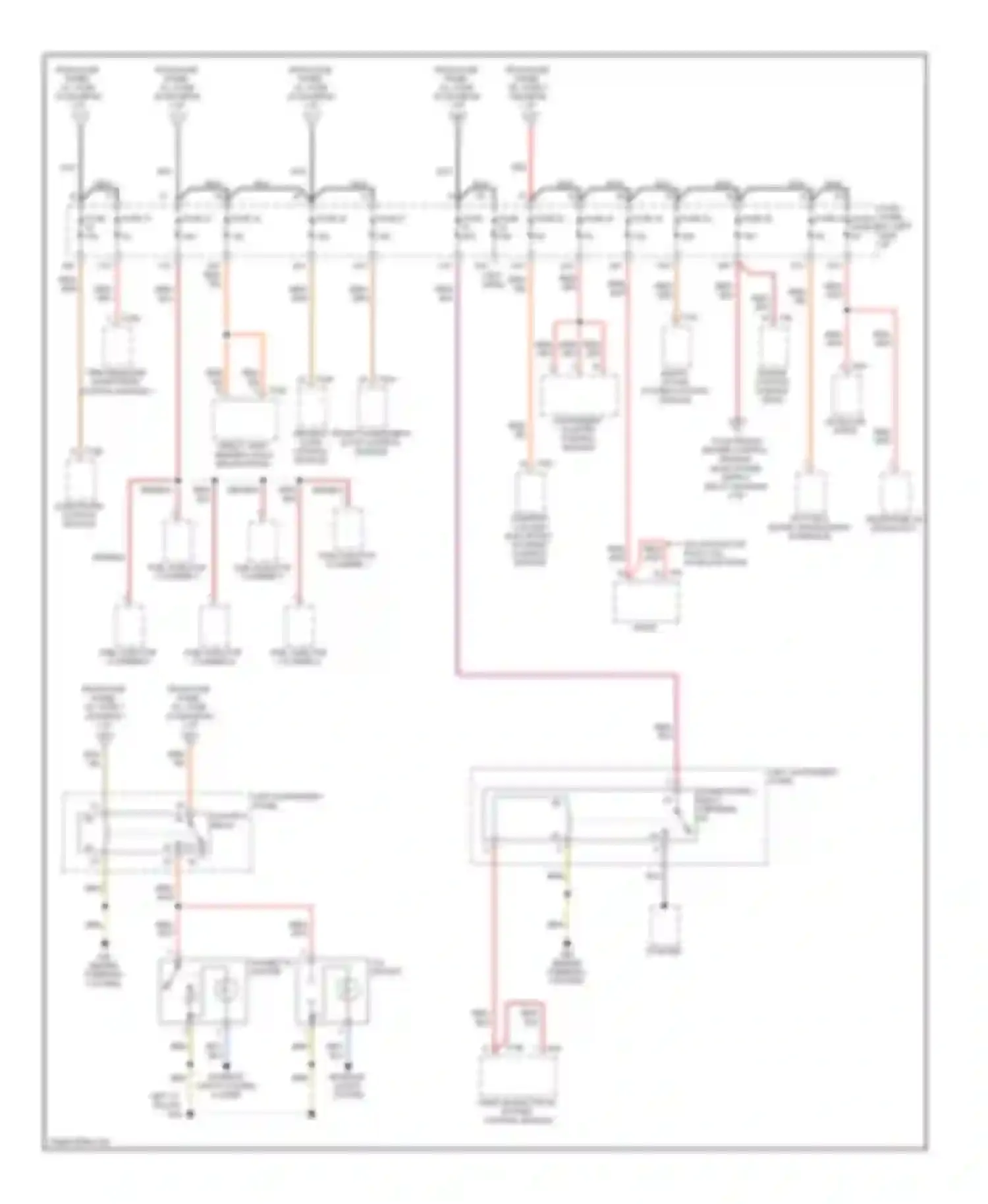 TT Audi 8J (2006-2010): Power distribution circuit (2 of 4)