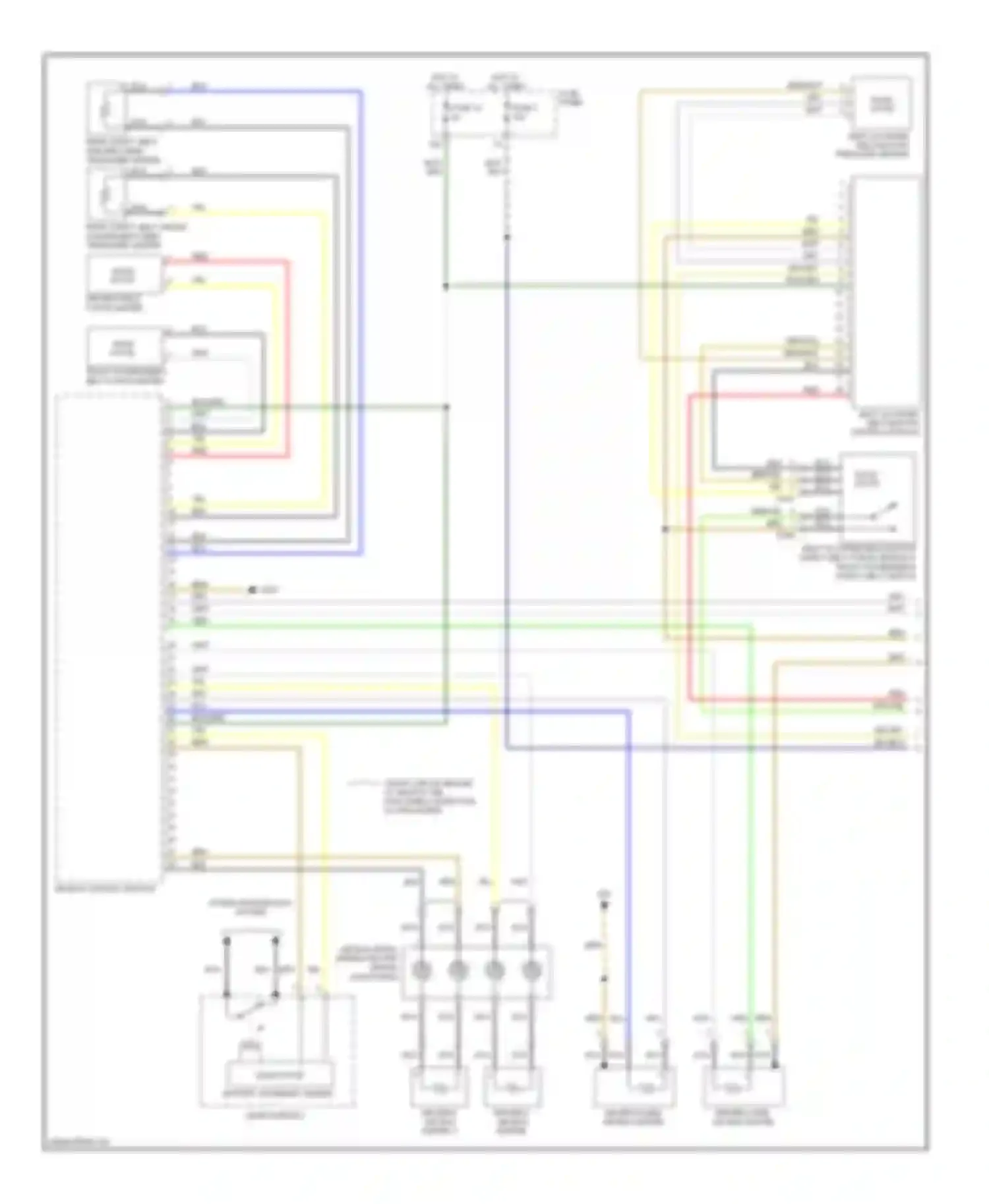 TT Audi 8J (2006-2010): Supplemental restraints circuit (1 of 2)