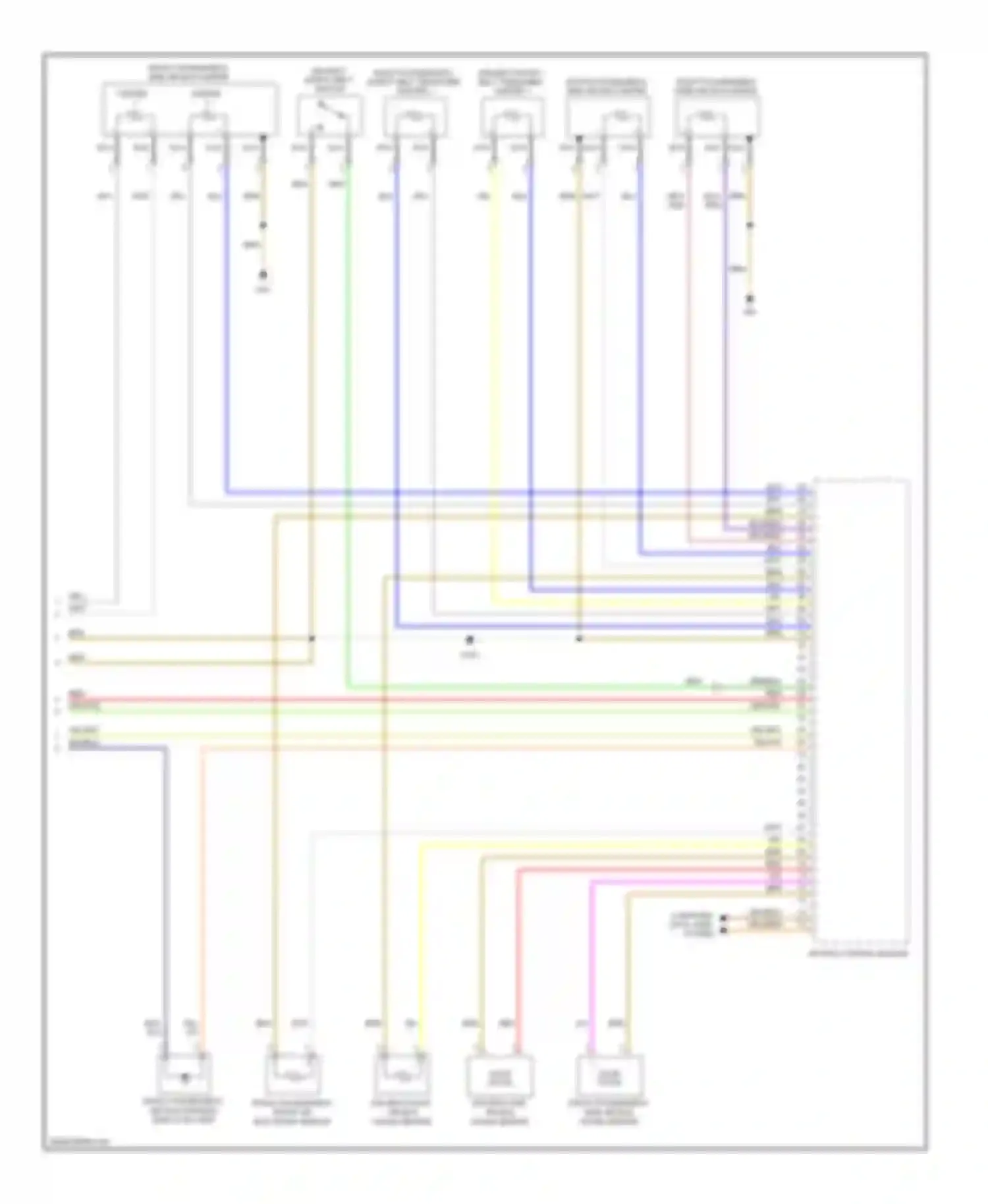 TT Audi 8J (2006-2010): Supplemental restraints circuit (2 of 2)