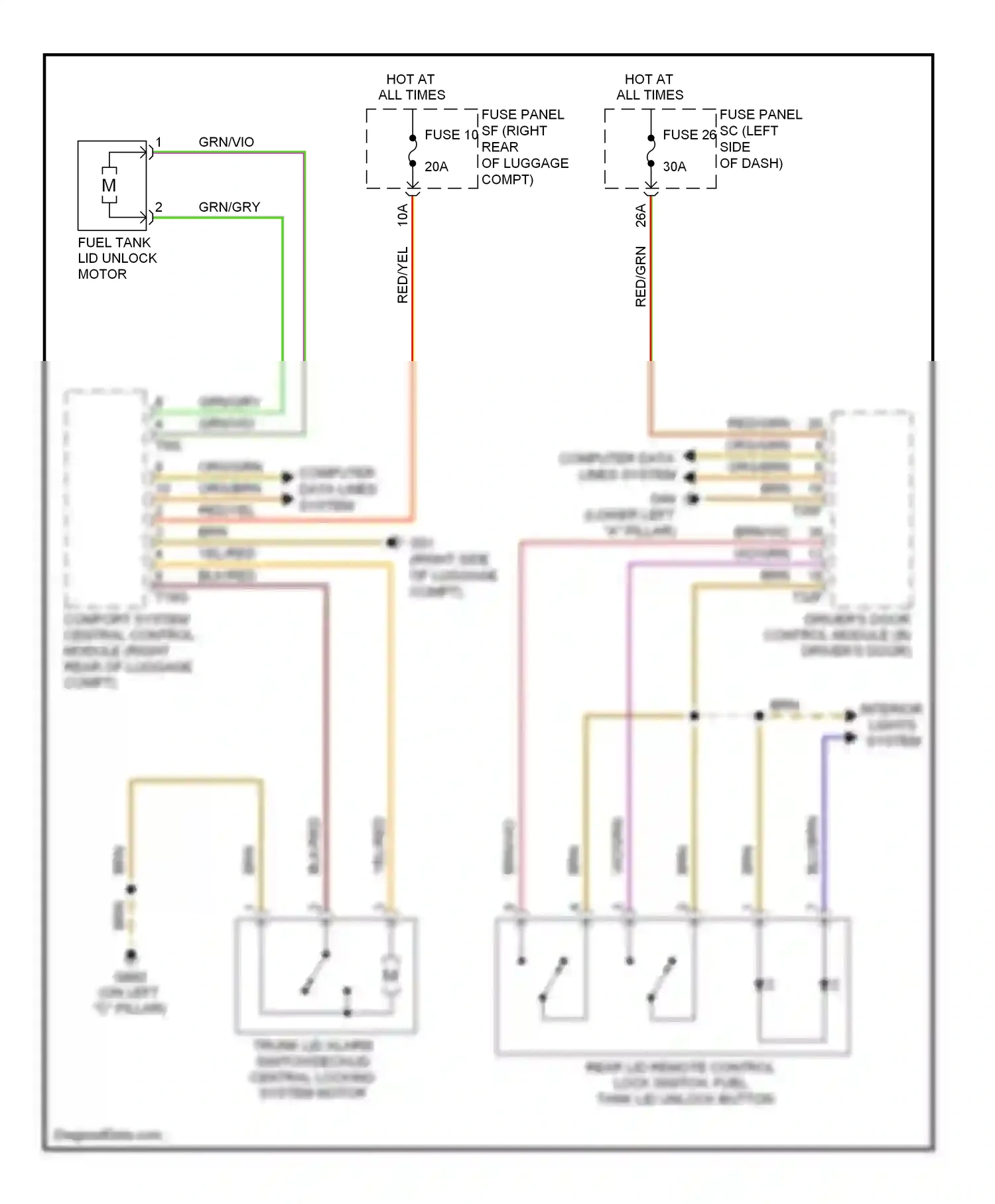 Wiring diagram blk/red for Audi TT 8J (2006-2010) (18 of 19)
