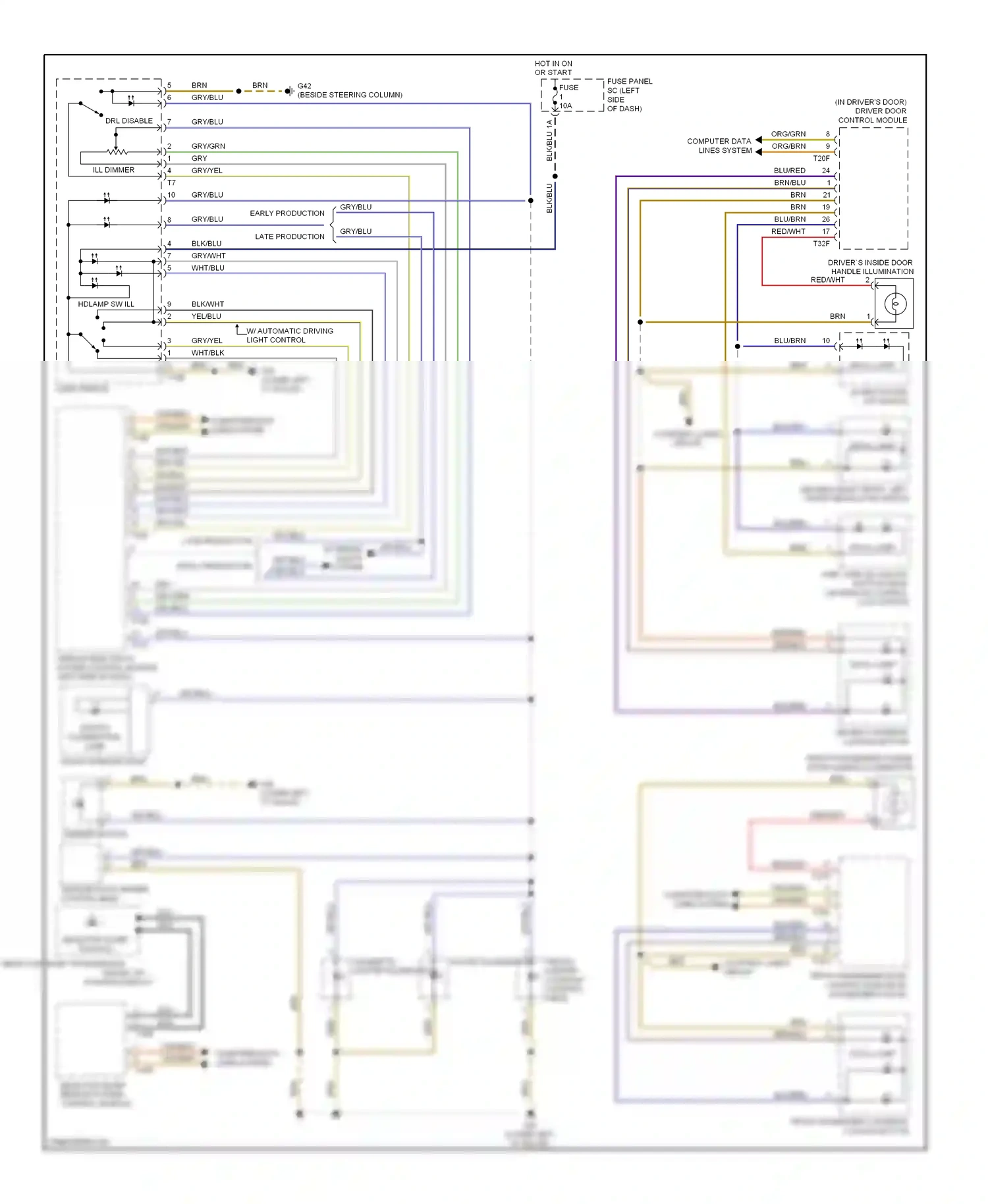 Wiring diagram cigarette lighter illumination for Audi TT 8J (2006-2010) (1 of 1)