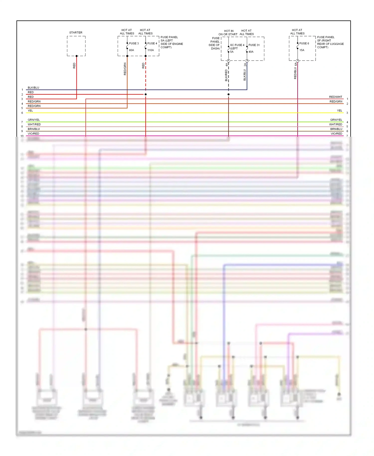 Wiring diagram fuse 6 for Audi TT 8J (2006-2010) (4 of 5)