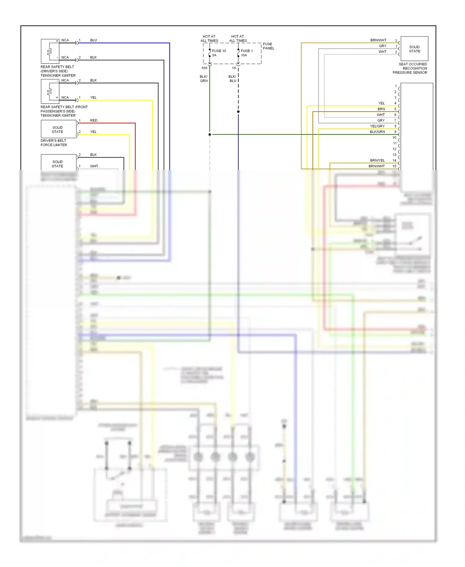Wiring diagram fuse panel c for Audi TT 8J (2006-2010) (1 of 1)