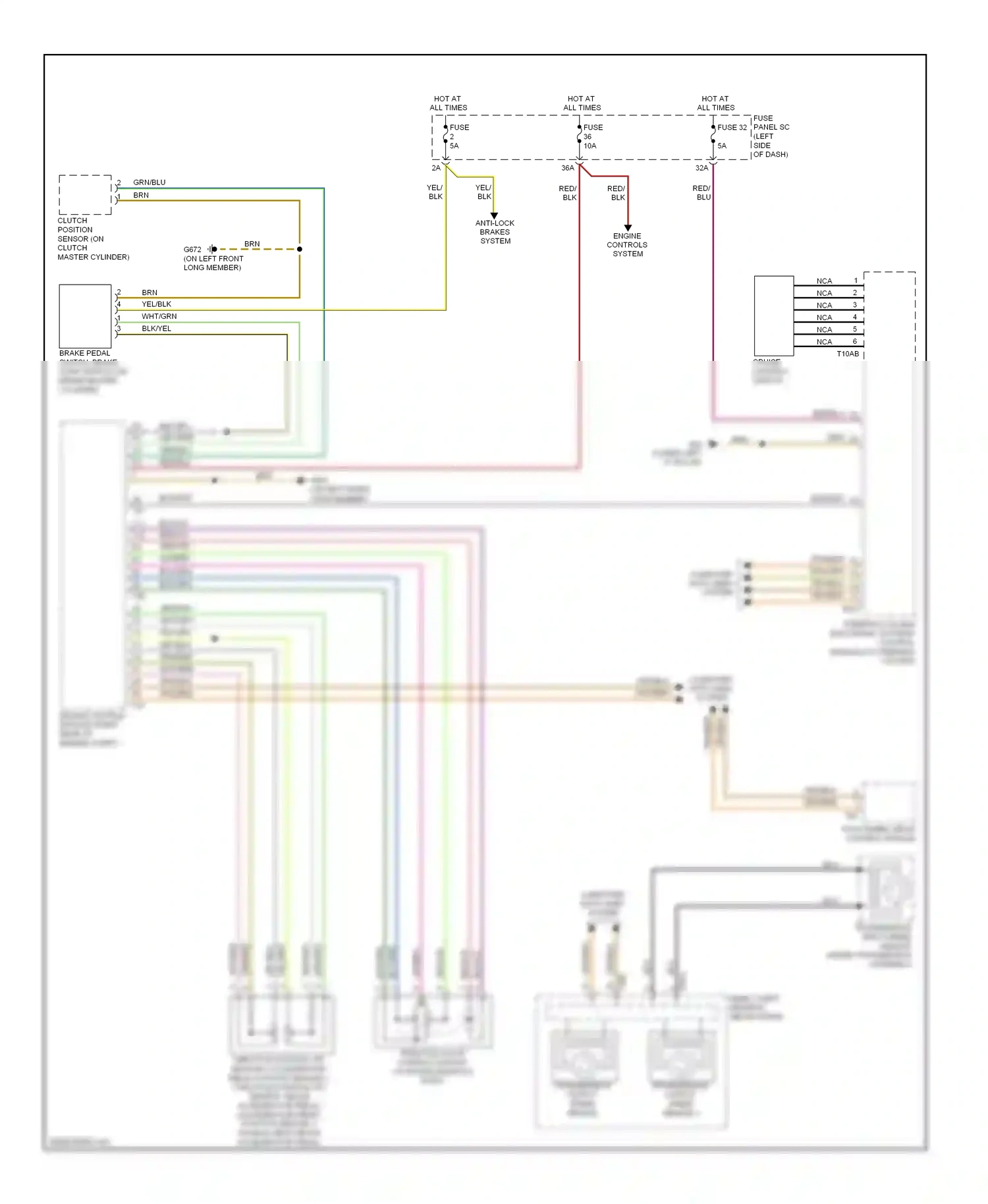 Wiring diagram fuse panel sc (left side for Audi TT 8J (2006-2010) (2 of 3)