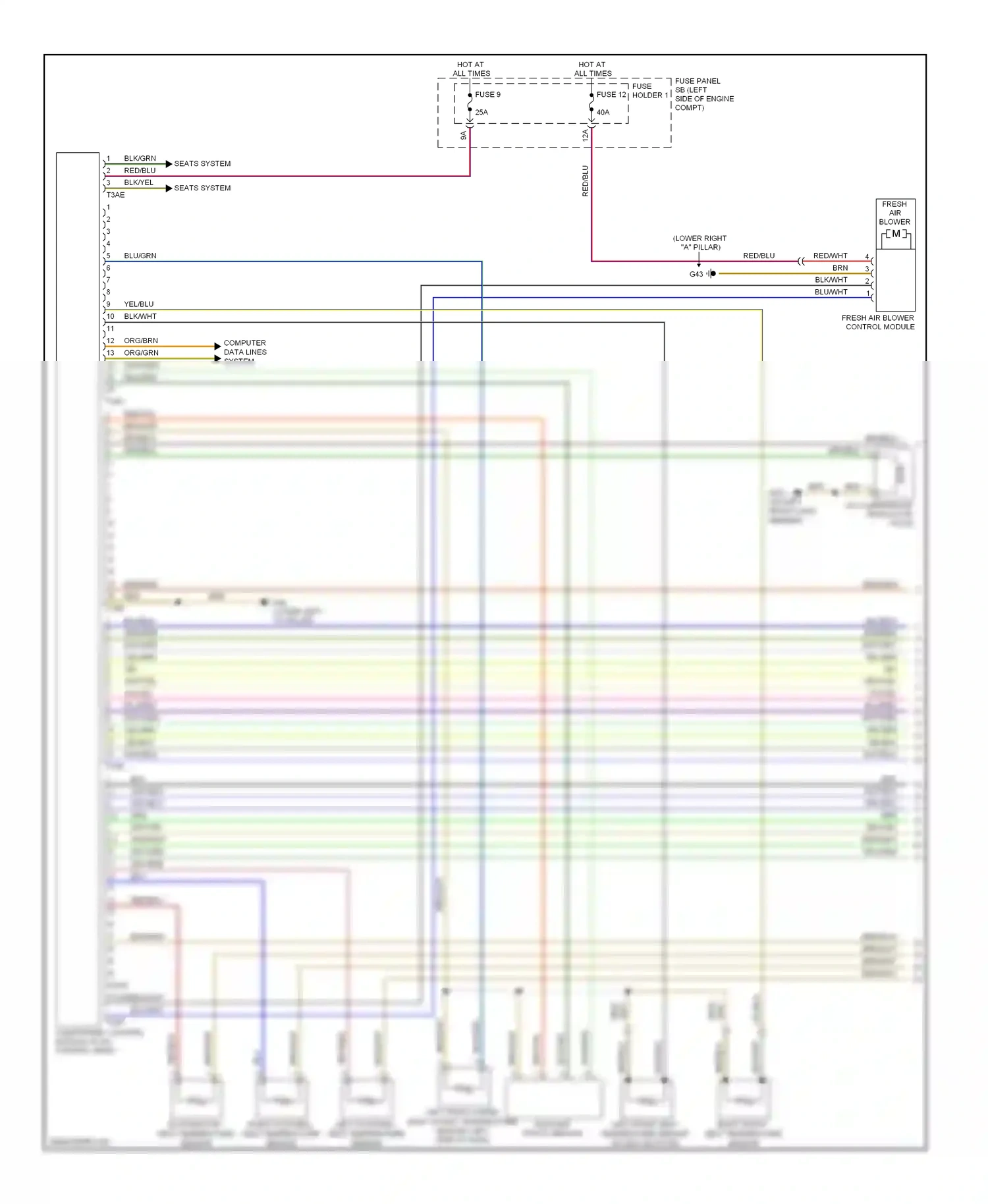 Wiring diagram grn/wht for Audi TT 8J (2006-2010) (2 of 5)
