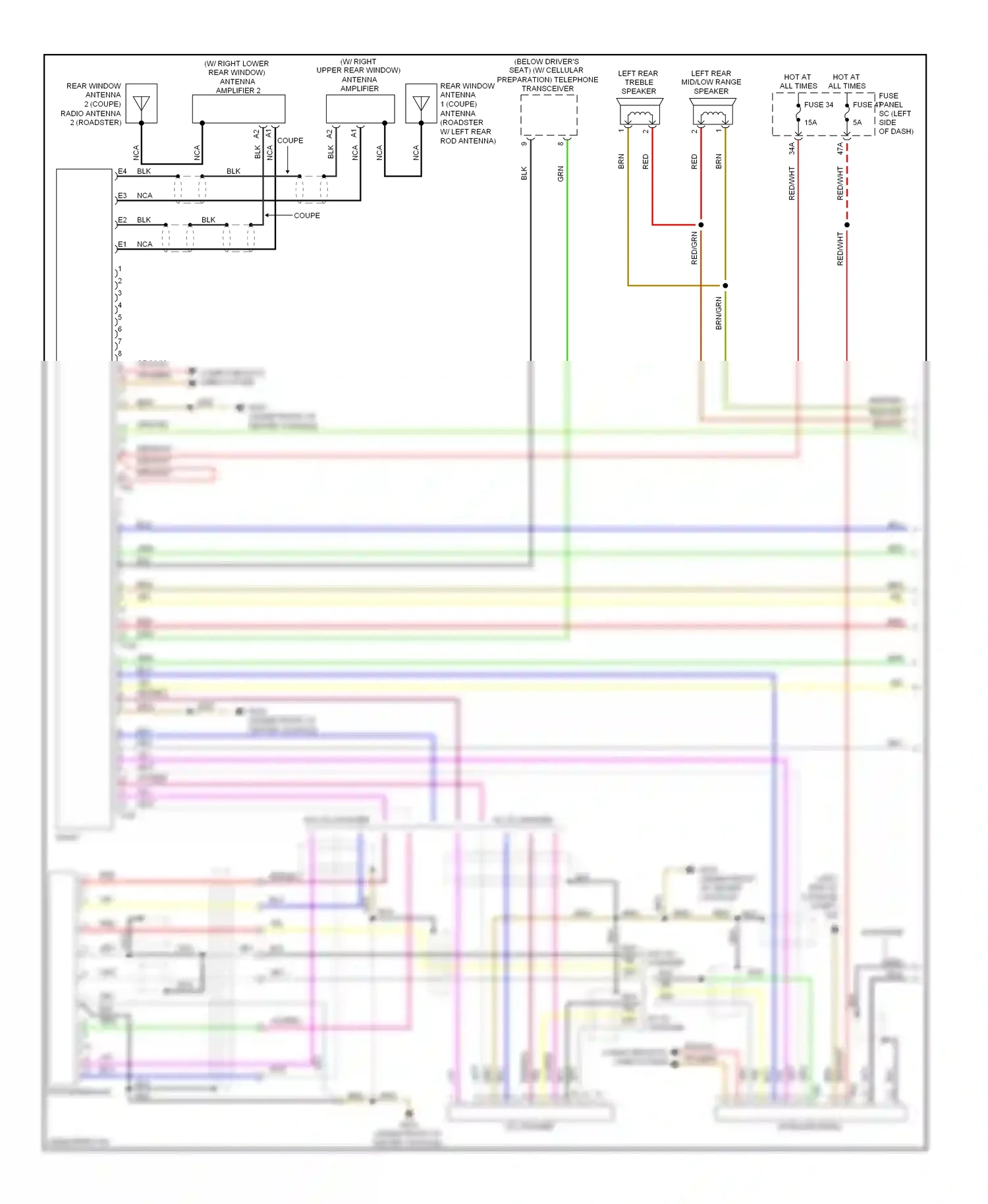 Wiring diagram grn/yel for Audi TT 8J (2006-2010) (17 of 23)